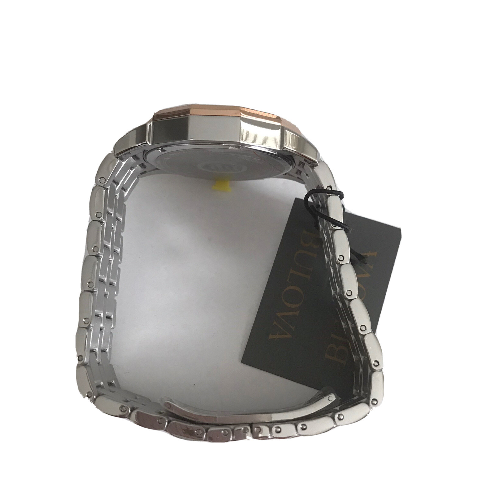 Bulova octava Men’s Watch two tone silver and rose gold Swarovki crystal 98C133