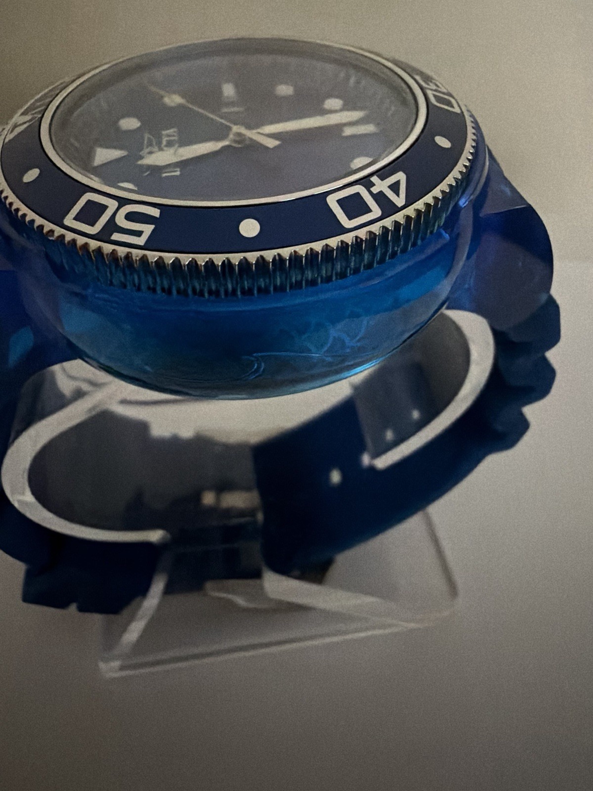 Invicta Pro Diver Men’s Quartz Date 100m 50mm Blue Dial Blue Silicone
