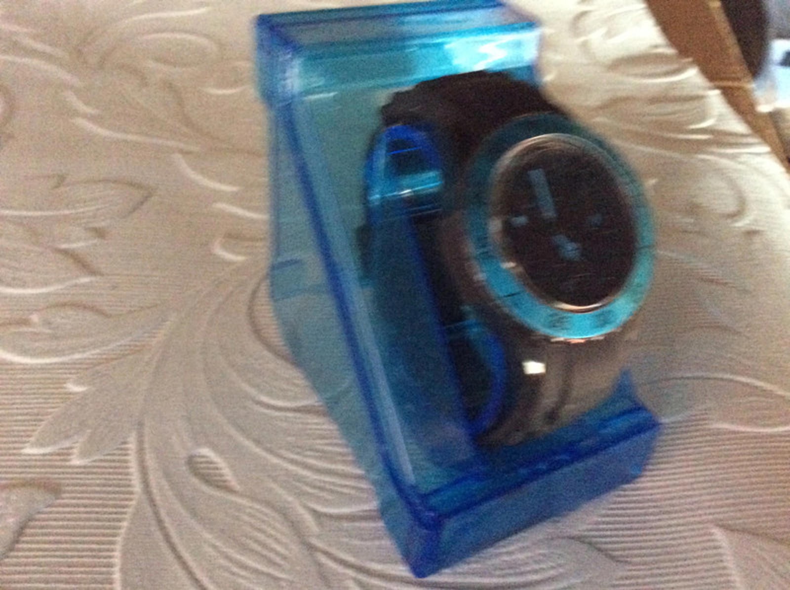 Identity London watch with blue and black rubber strap watch