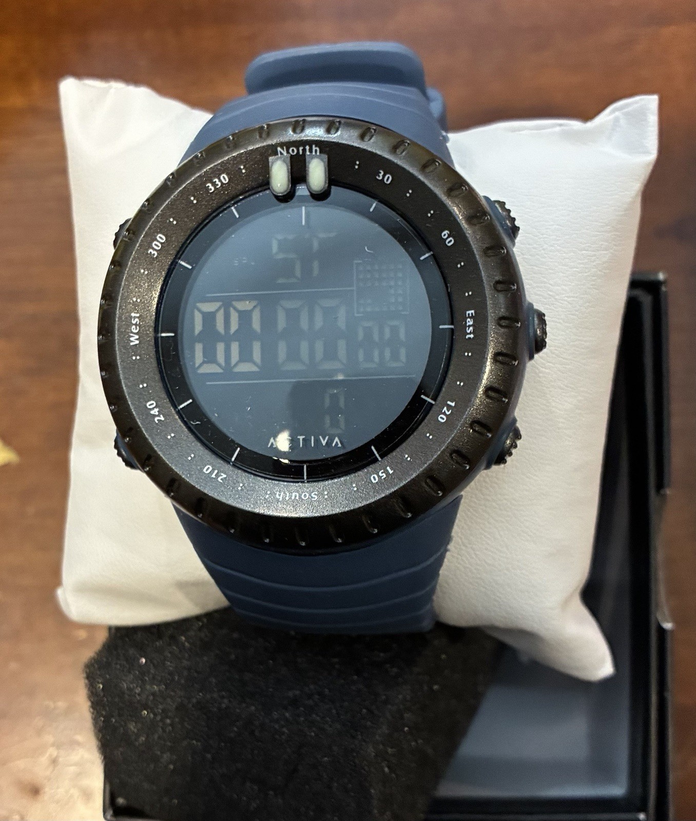 Activa X Invicta Men’s Quartz Digital Watch 53mm Blue Rubber Strap Compass