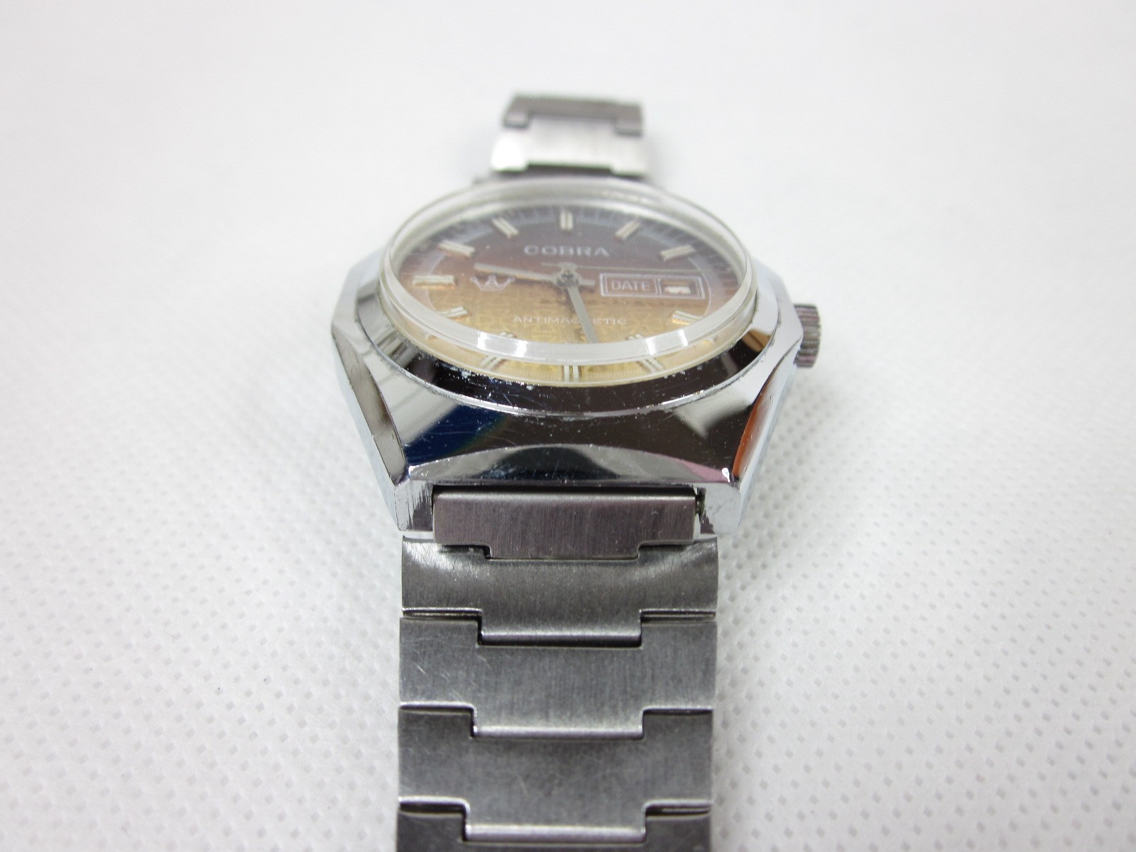 VINTAGE COBRA DATE MECHANICAL MANUAL MENS WRISTWATCH WORKING