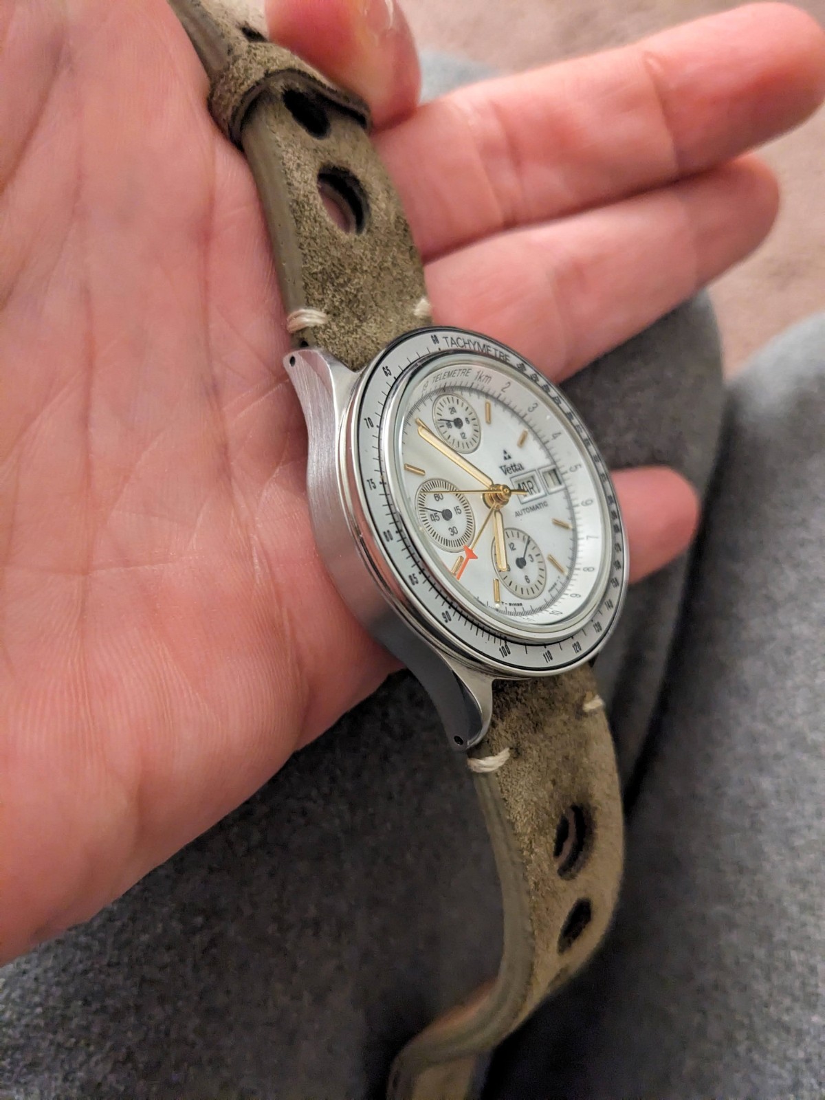 💚 Lemania 5100 Chronograph – Military Field Watch – NOS – Vintage
