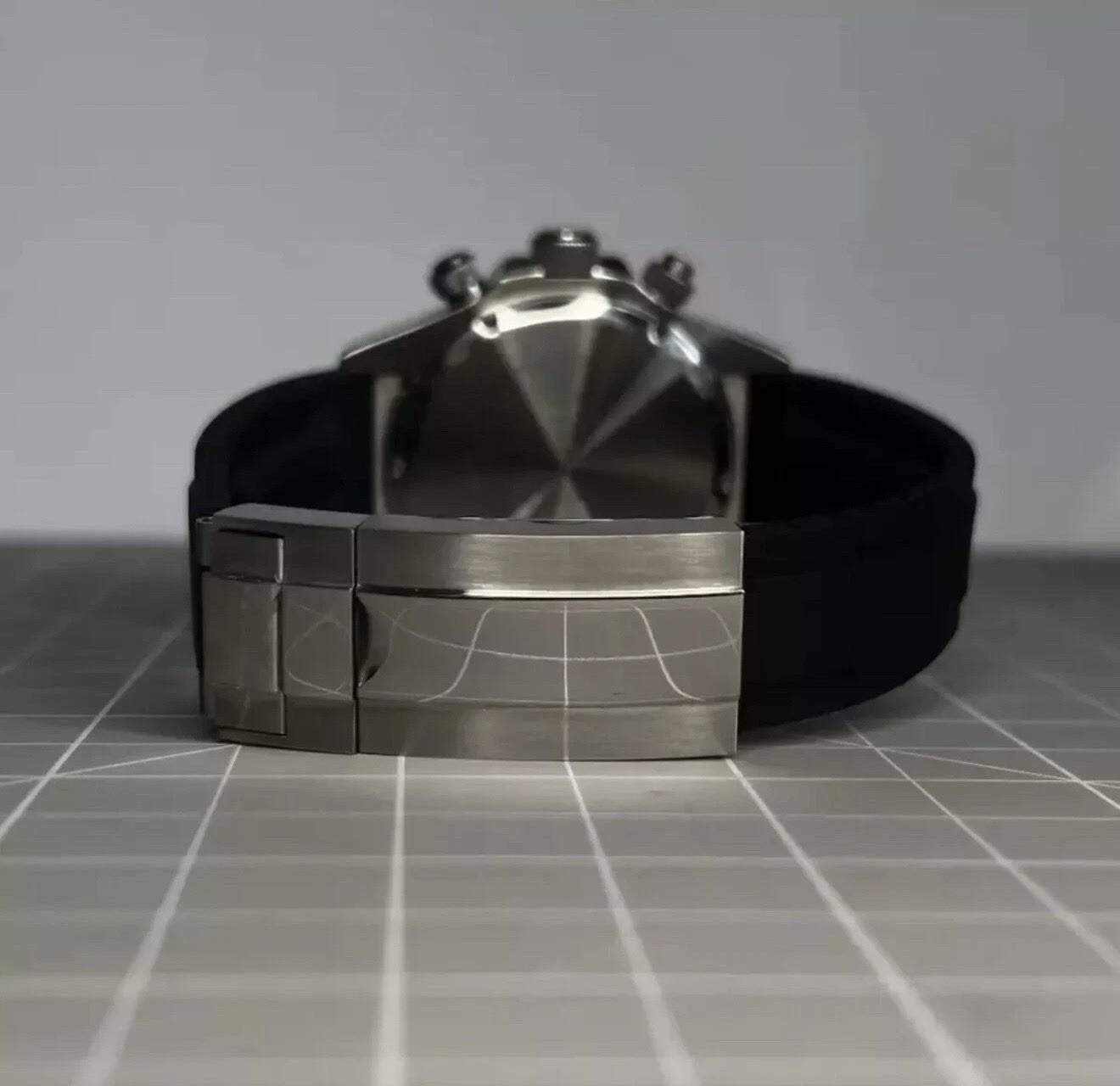 Custom 39mm Grey Seitona Mod Watch Rubber Band w/ VK63 Chronograph