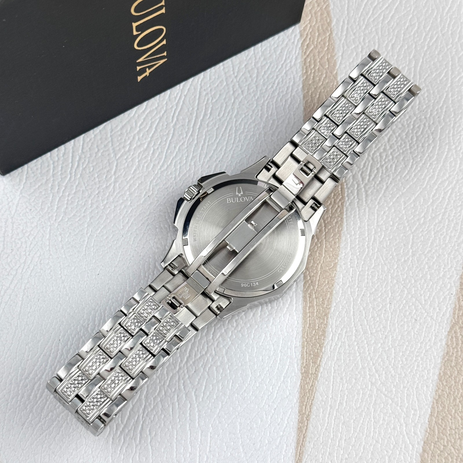 Bulova Men’s Octava Crystal Silver Stainless Steel Chronograph Watch 96C134