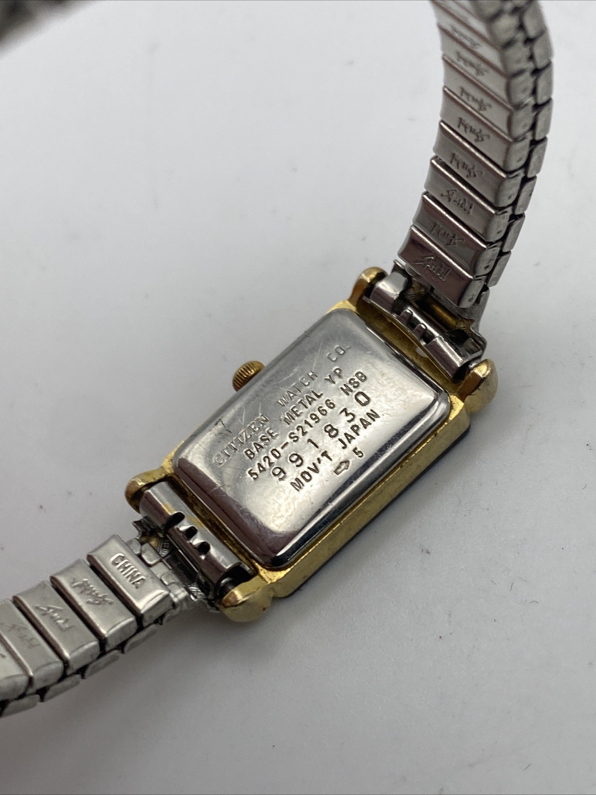 Citizen Elegance Womens Watch 13mm Two Tone Leather 5420-S21966 New Battery