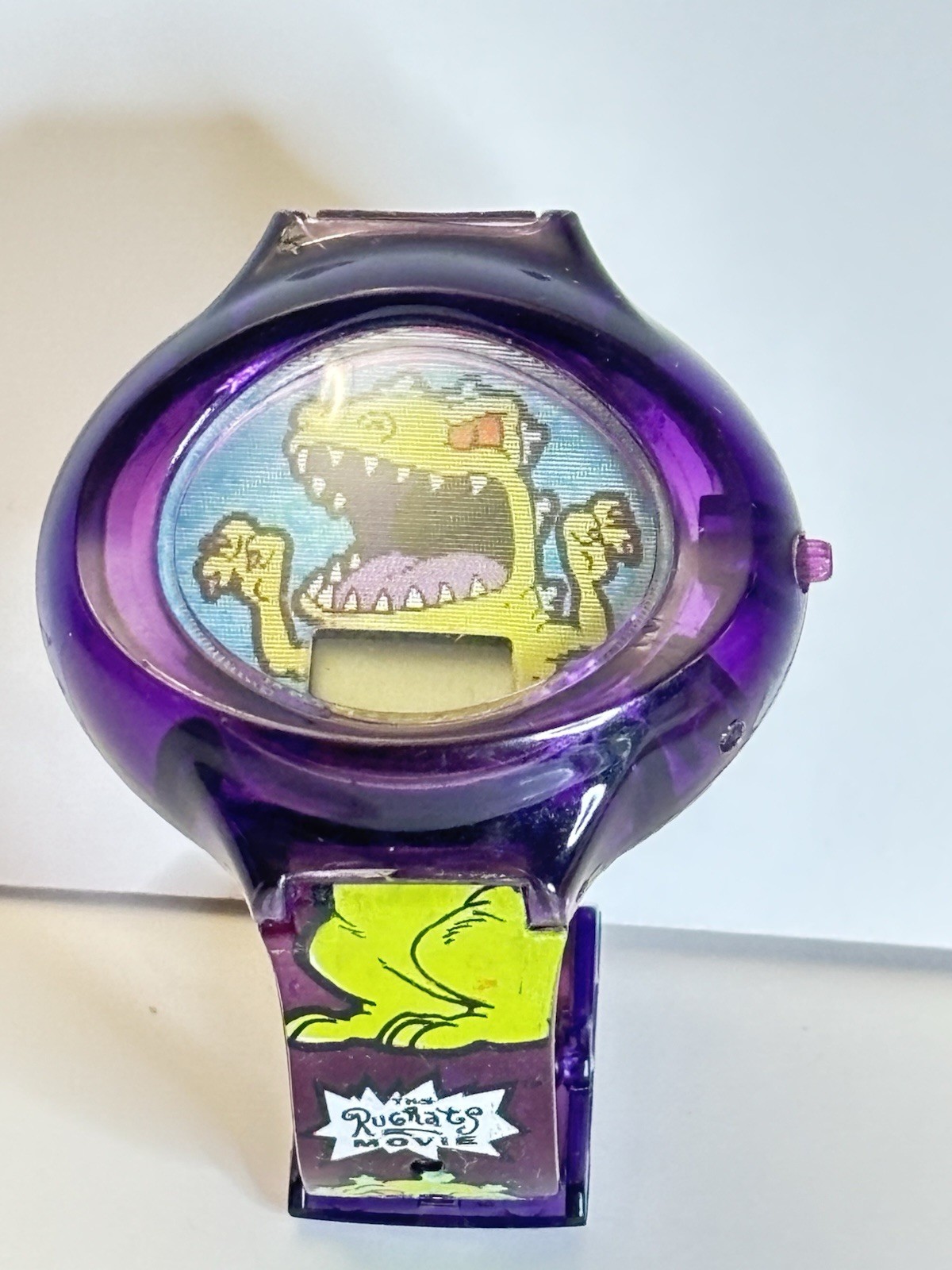 Vintage 1998 Rugrats Movie Reptar Watch 9″ Burger King Untested Needs Batteries