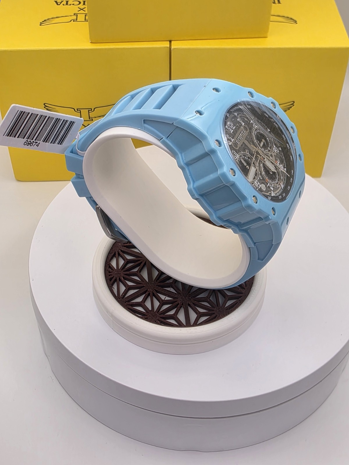 Invicta Racing Vaulthan Men’s Watch 44mm 69674 Limited Ed Lt Blue New