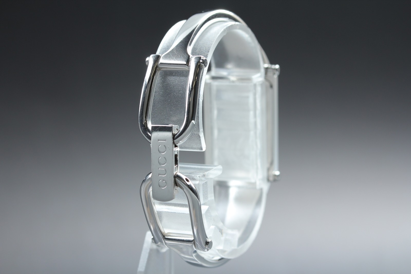 [Near MINT] Gucci 1500L Silver Black Dial 12mm Horsebit Quartz Women’s Watch