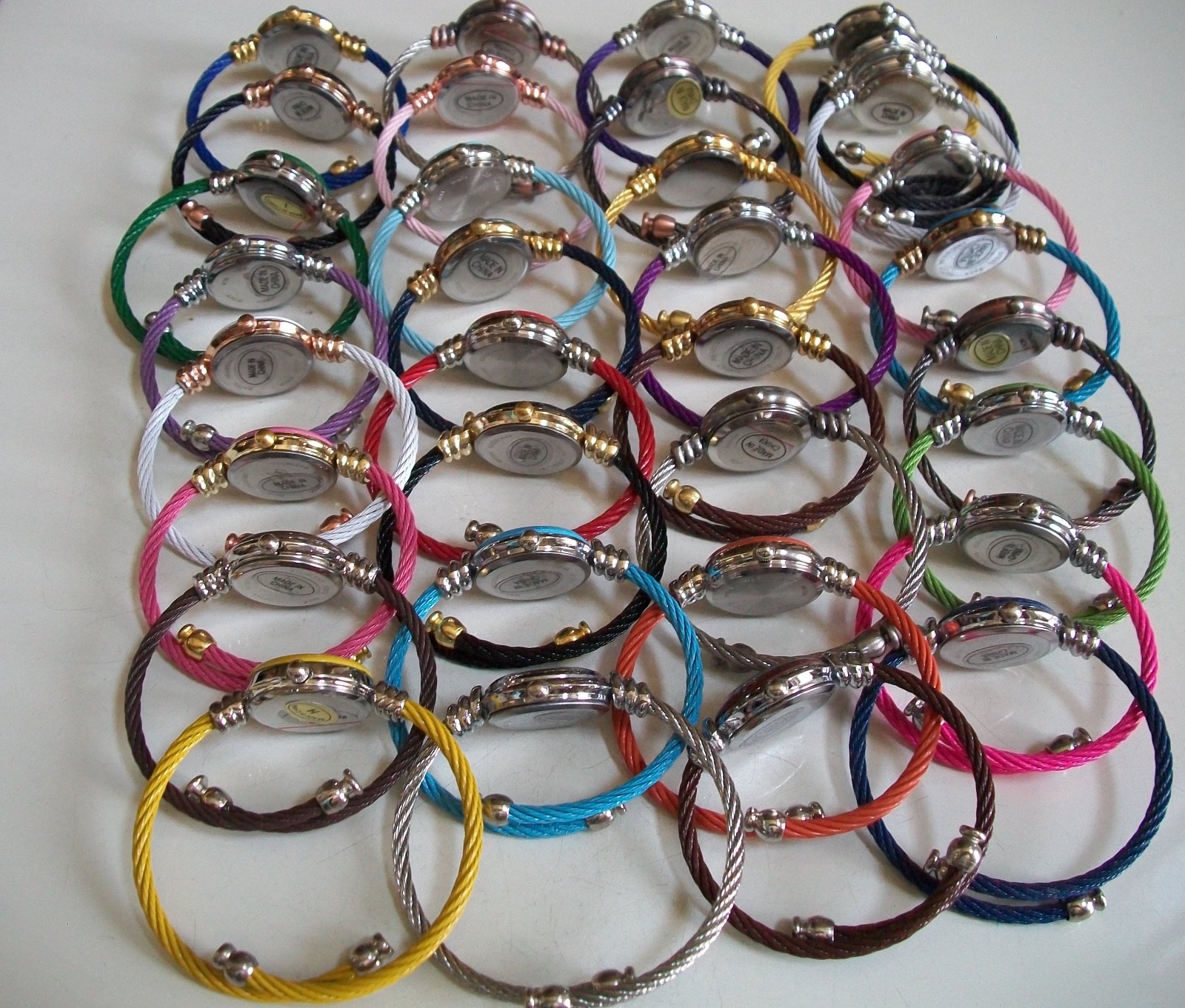 Assorted Color Number Dial Cable Band Ladies Girl’s Bangle Cuff Fashion Watch