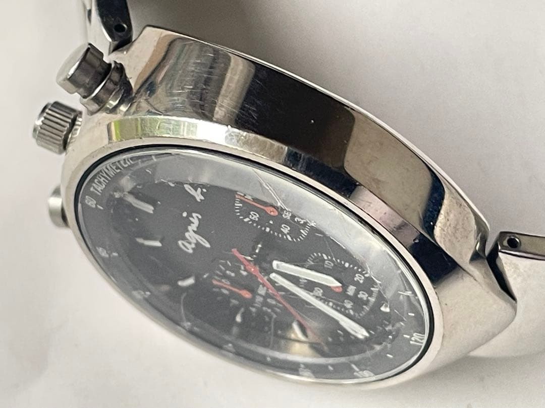 SEIKO AGNIS B Chronograph V655-7010 Men’s Watch 37mm Wrist 18cm