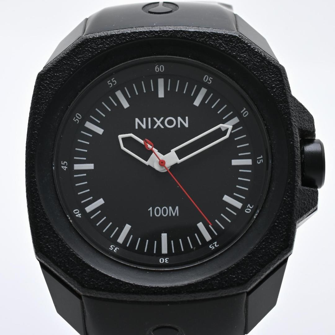 NIXON THE RUCKUS Watch Black Polycarbonate Quartz Timepiece Excellent