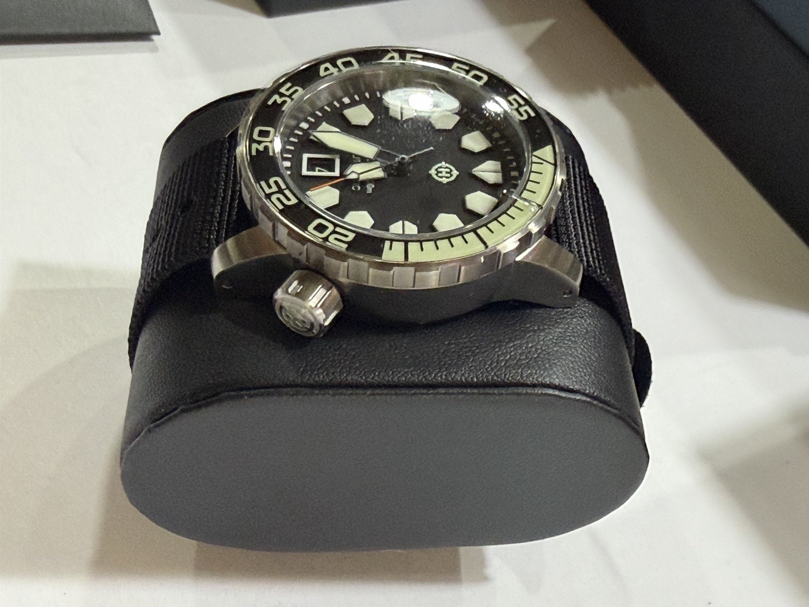 NIB- HELM KHURABURI Titanium Case & Bracelet- Black dial