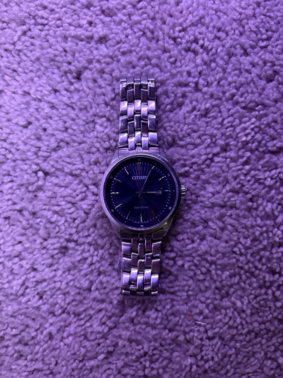 Citizen Men’s Eco-Drive Corso Stainless Steel Watch – Blue Dial with Date
