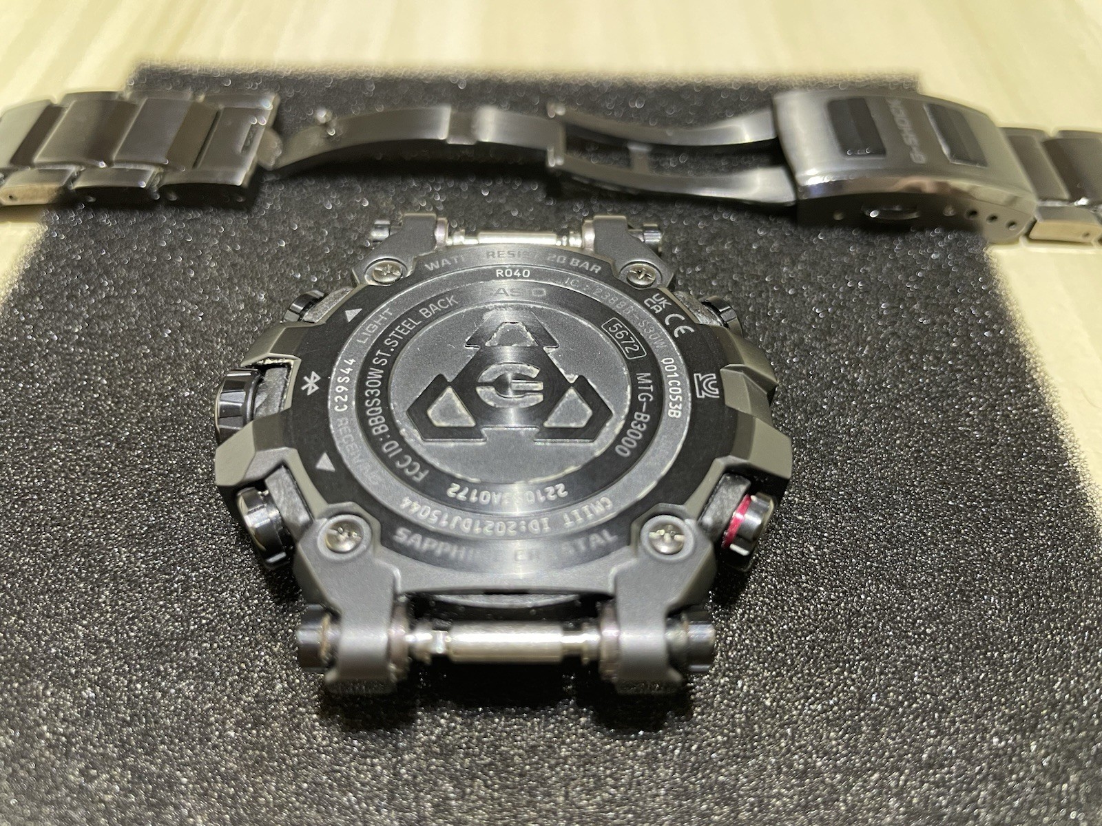 Casio G-SHOCK MT-G B3000BD1A Black Stainless Steel Chronograph Quartz 200m Watch