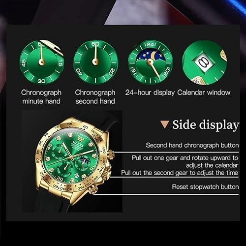 Waterproof Watch OLEVS Men’s Quartz Luxury Luminous Business Date Men Strap