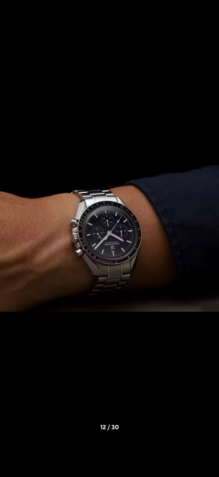 PAGANI DESIGN PD-1701 V6 Moon Watch Chronograph Black Dial Seiko New In Box