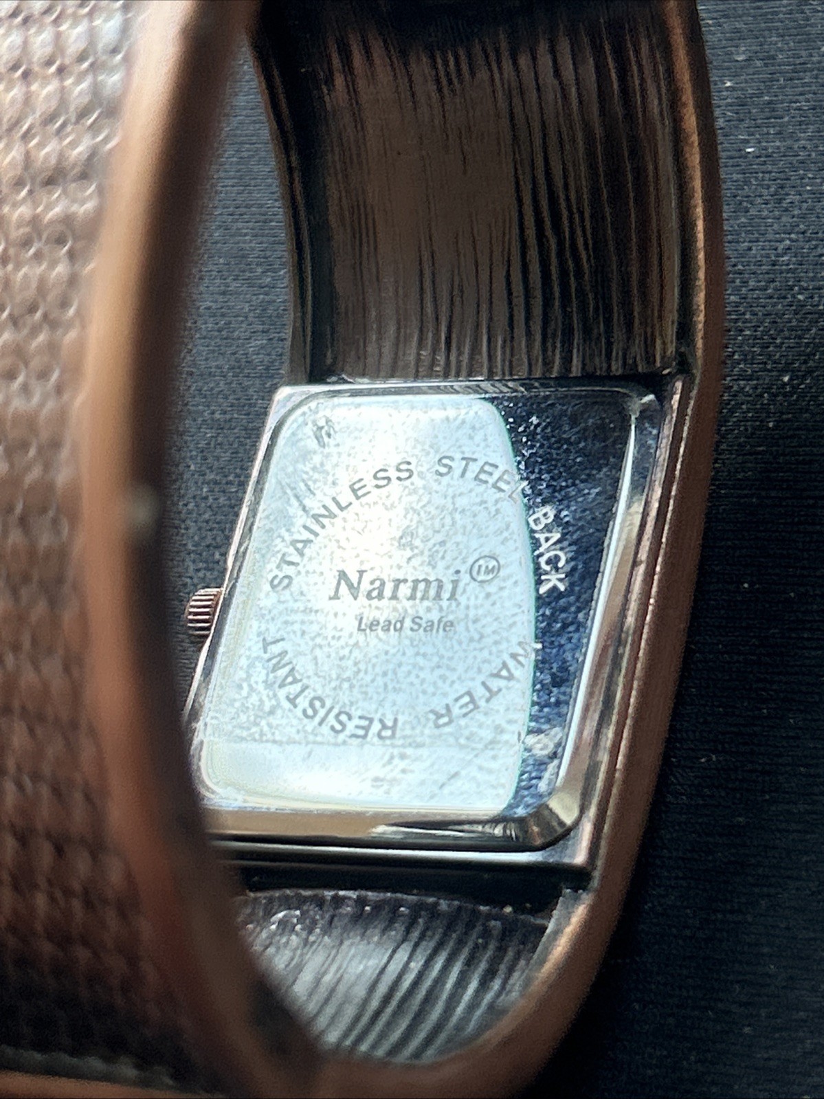 Narmi Bronze Tone Women’s Quartz Cuff Watch