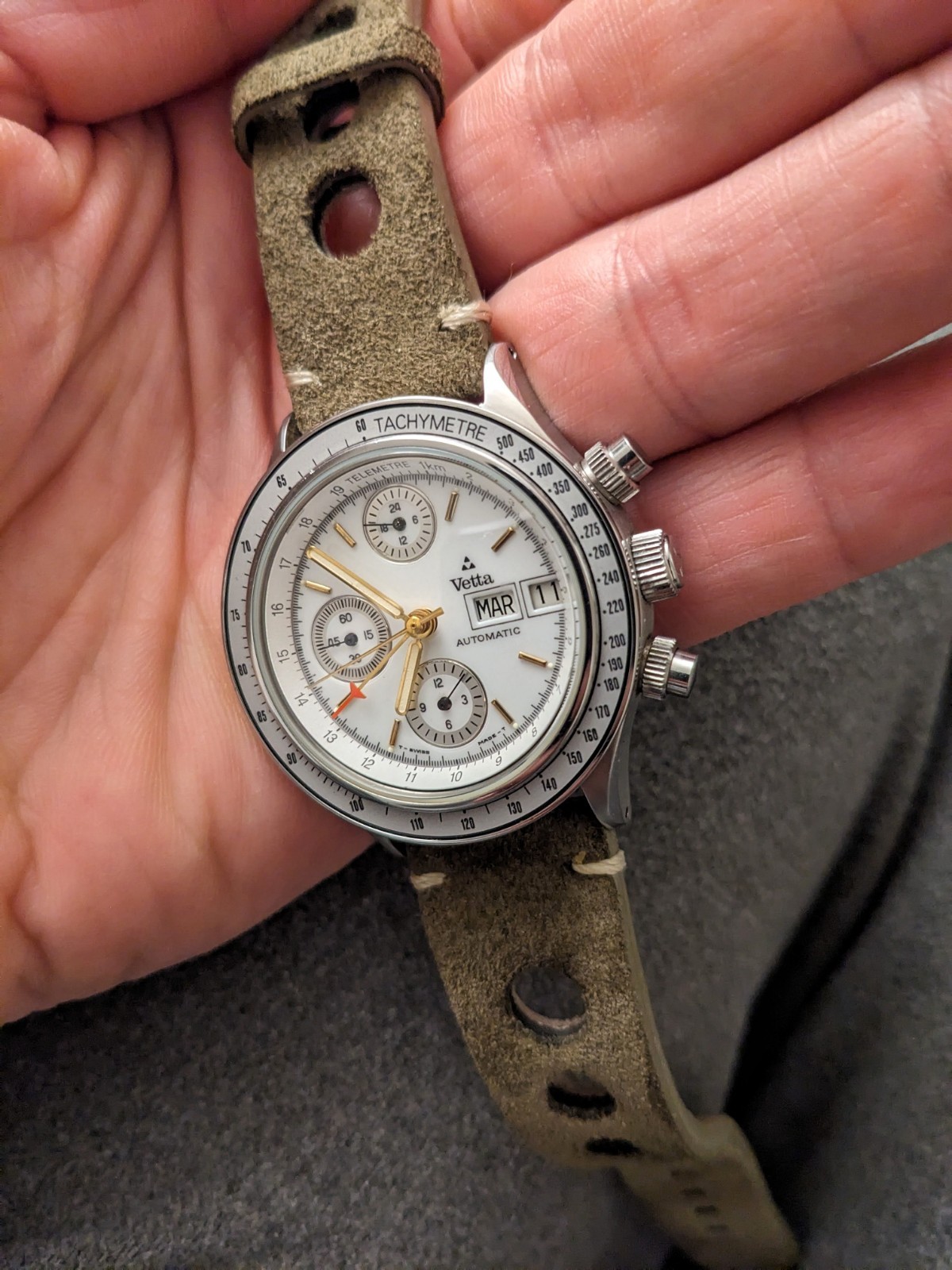 💚 Lemania 5100 Chronograph – Military Field Watch – NOS – Vintage