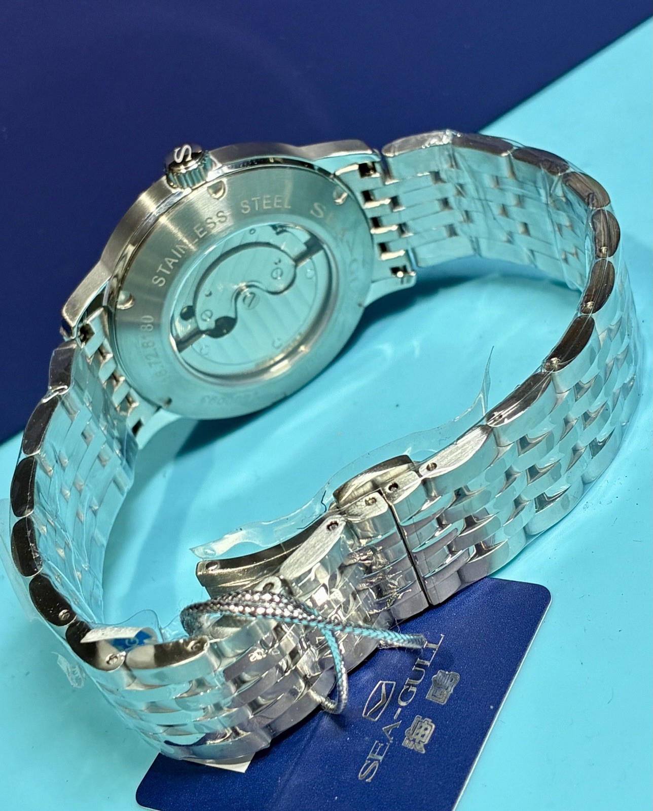 SEAGULL SAND DUNES FUME DIAL 40MM AUTOMATIC SAPPHIRE CRYSTAL STAINLESS STEEL!!