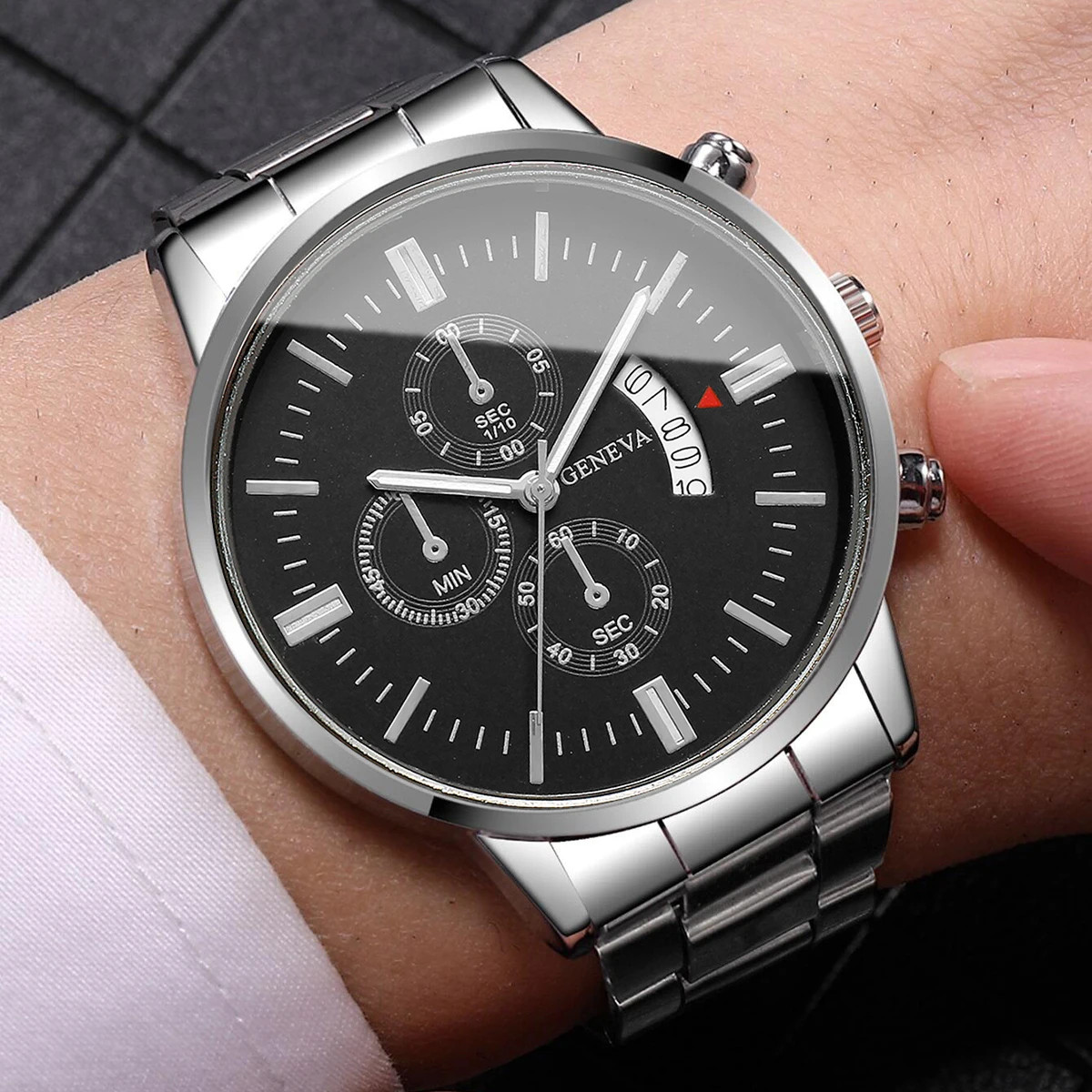 Waterproof Men Watch Stainless Steel Quartz Luminous Classic Business Wristwatch
