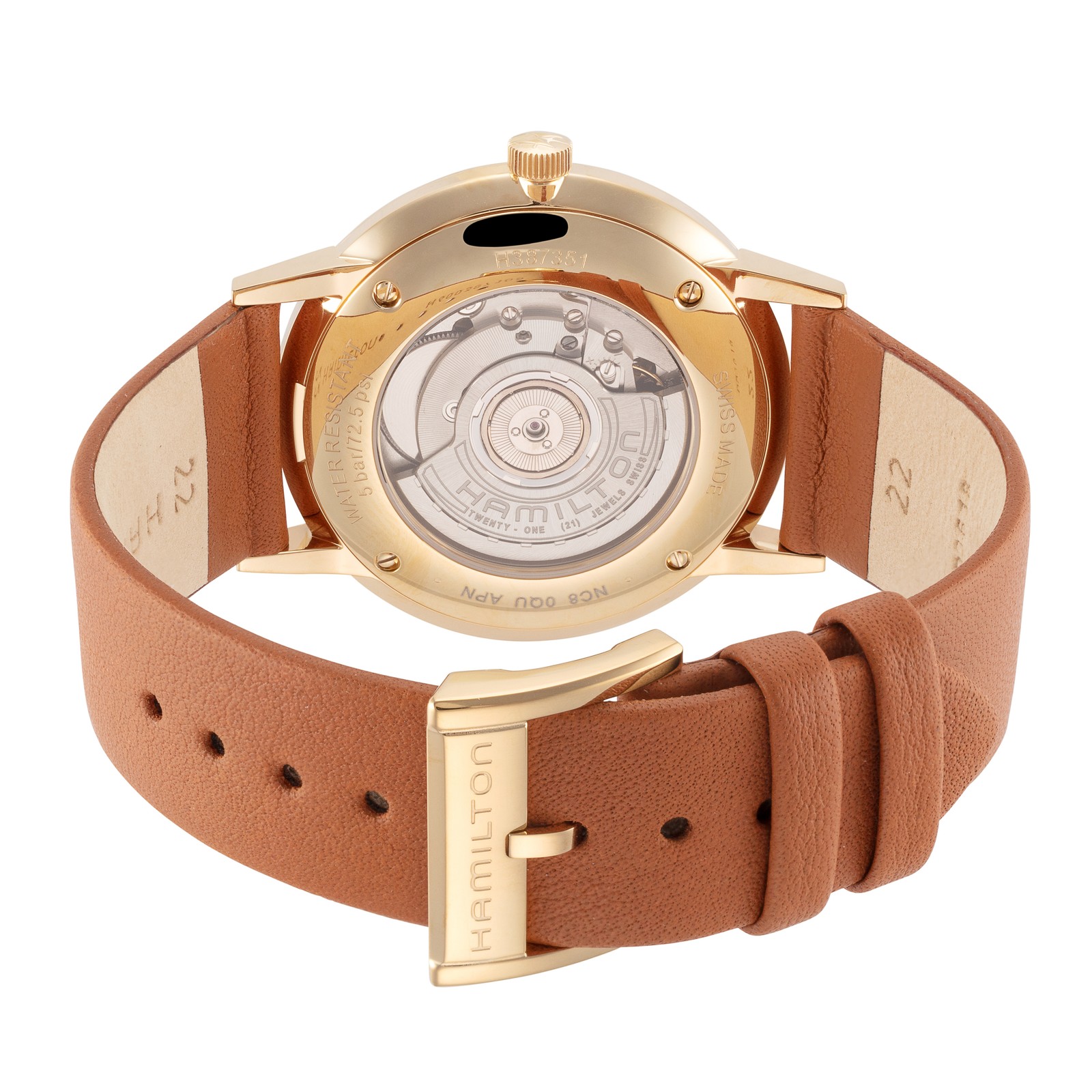 Hamilton Men’s H38735501 Intra-Matic 42mm Brown Dial Leather Watch