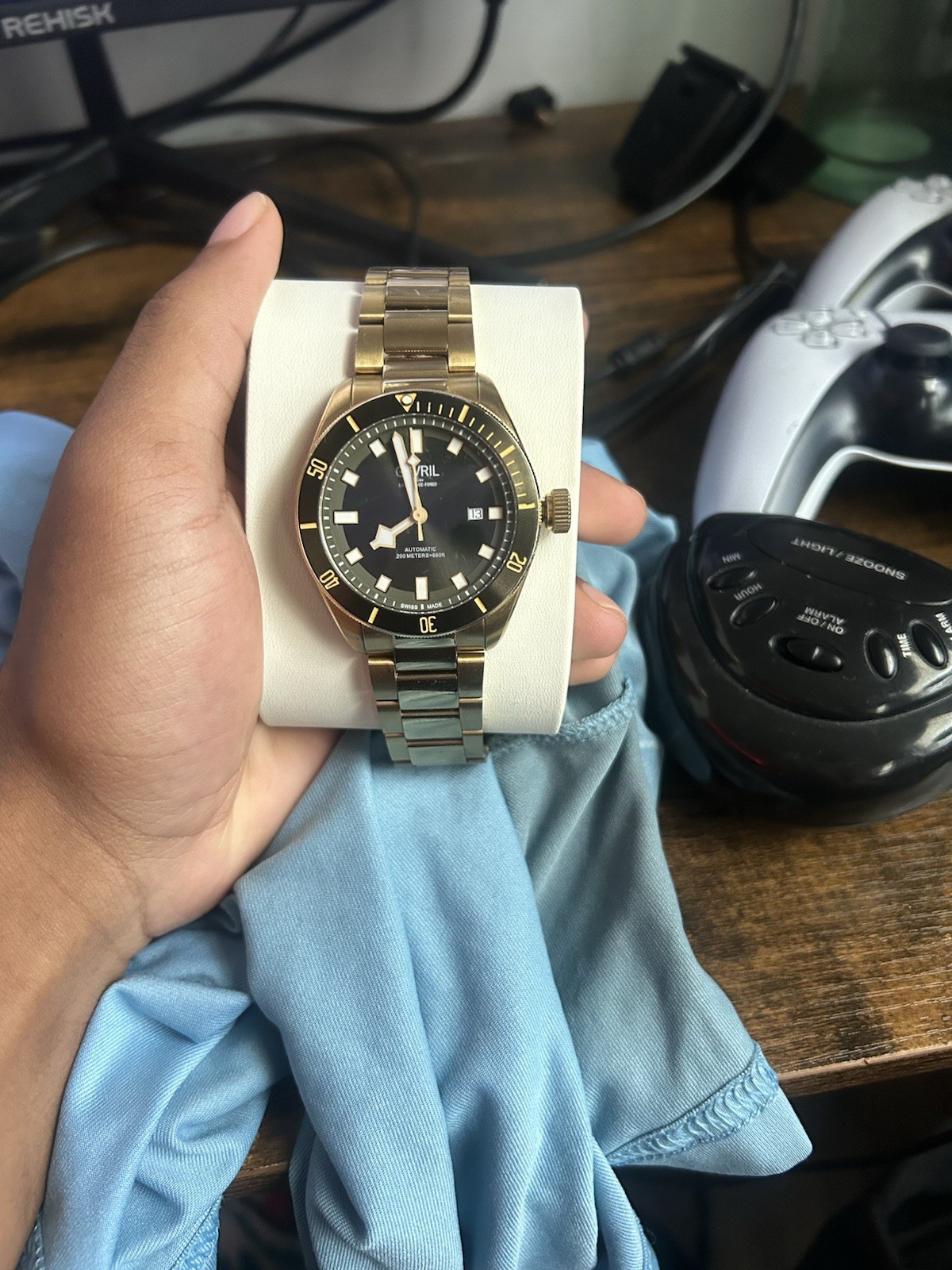 Gevril York Bronze Automatic Swiss Made Diver Watch Ref. 48805 25/500 Limited Ed
