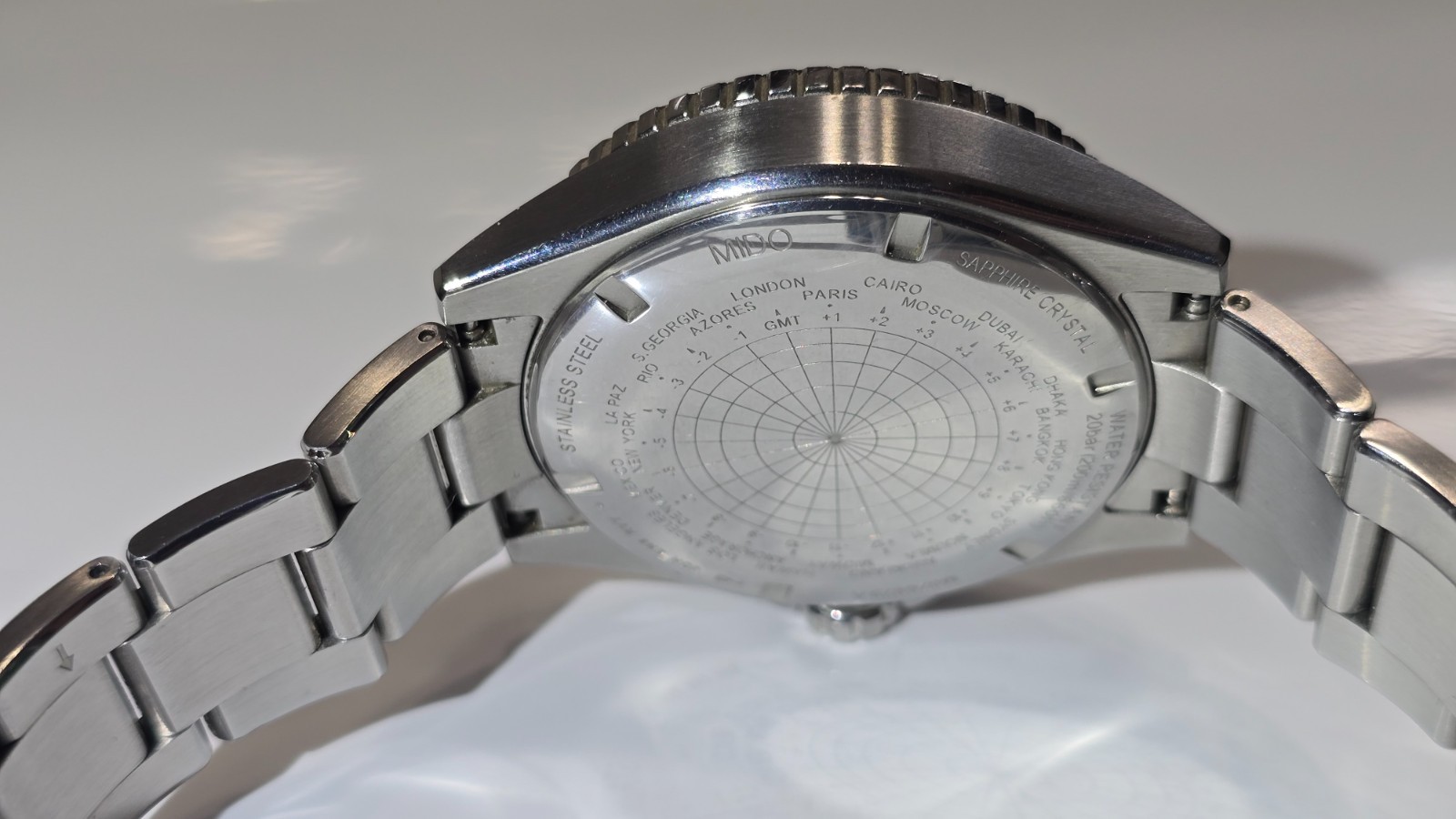 Mido Men’s Swiss Automatic Ocean Star GMT Stainless Steel Bracelet Watch 44mm