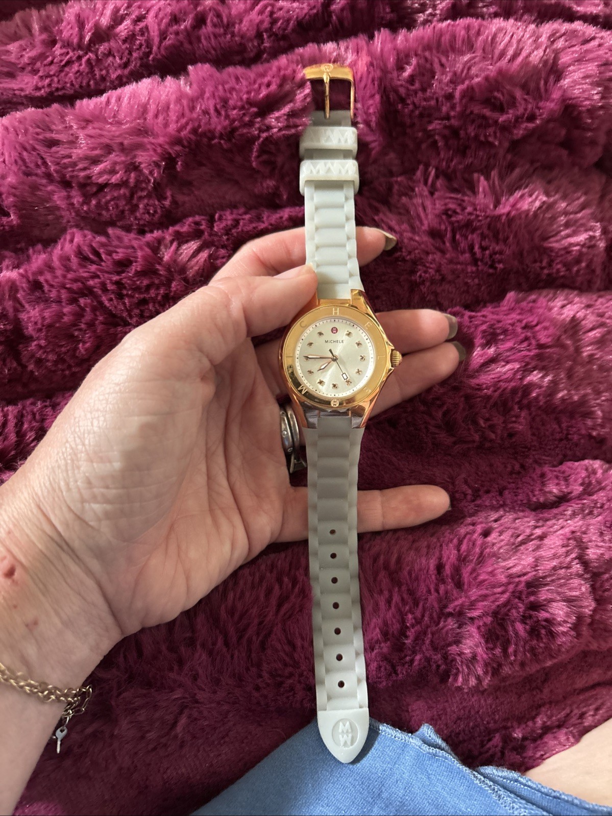 Michele Tahitian Rose Gold Watch – MWW12P000010 – New Battery