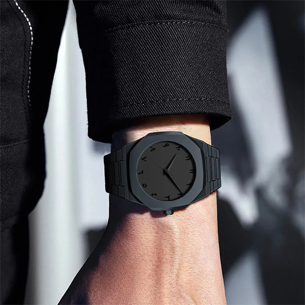 New Fashionable Men’s Watch Simple Black Male Quartz Watches Arabic digital