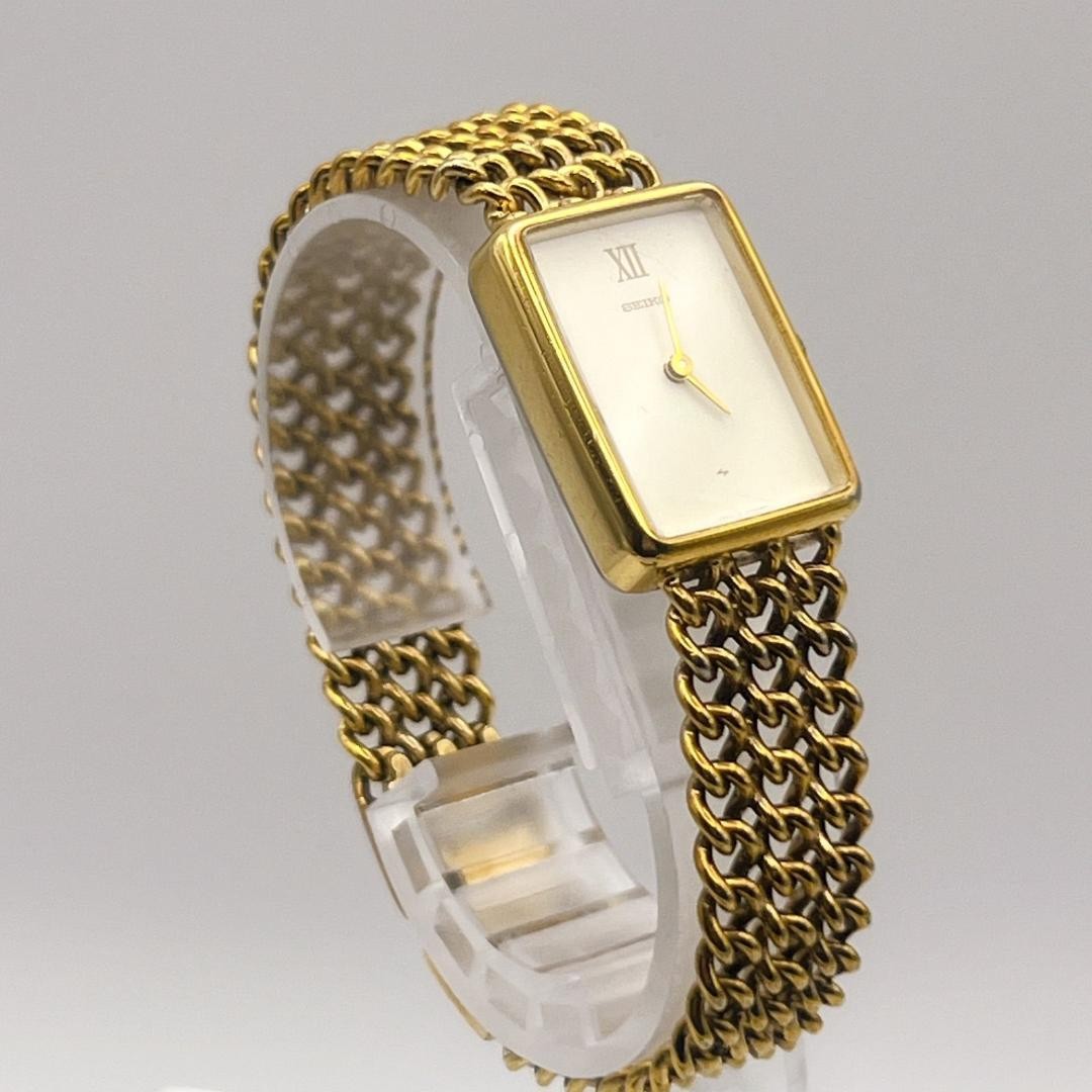 SEIKO 11-4650 Manual Wind Gold Bracelet Watch 15.5cm Working Used