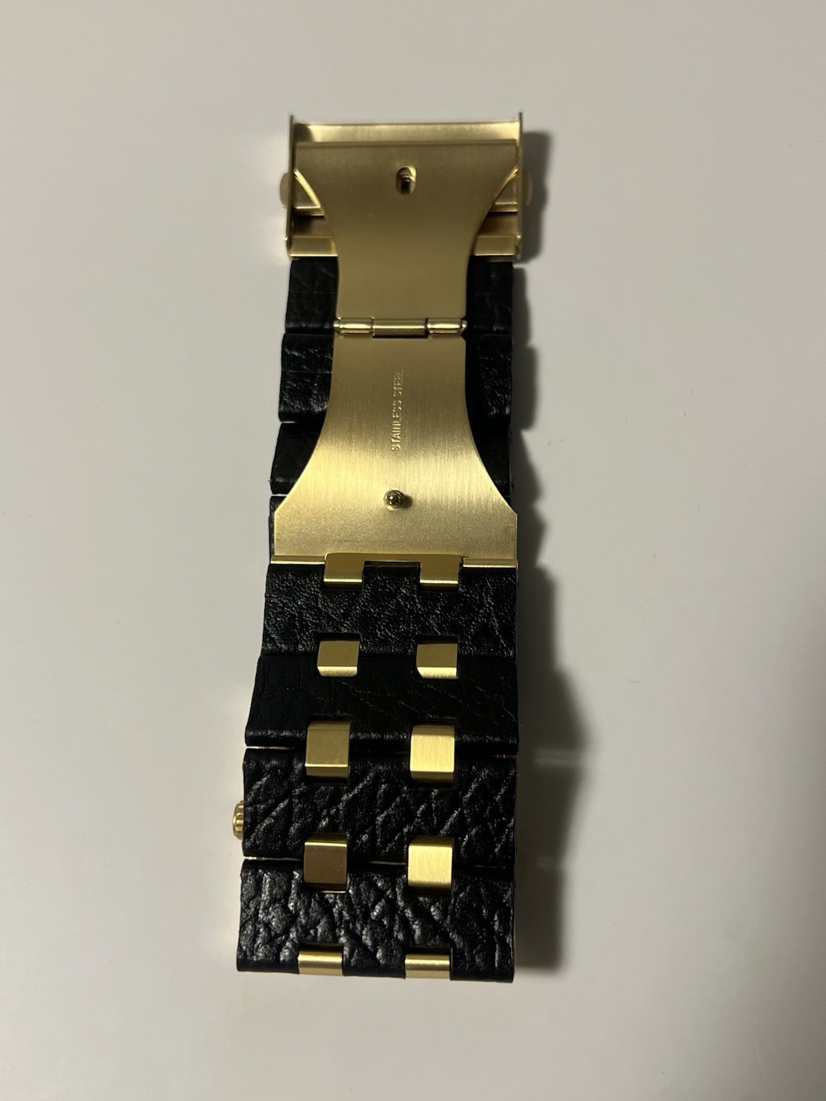 Nixon The Big Rig Nice Ride Quartz 100m Gold/Black Leather Bracelet Watch w/ Box