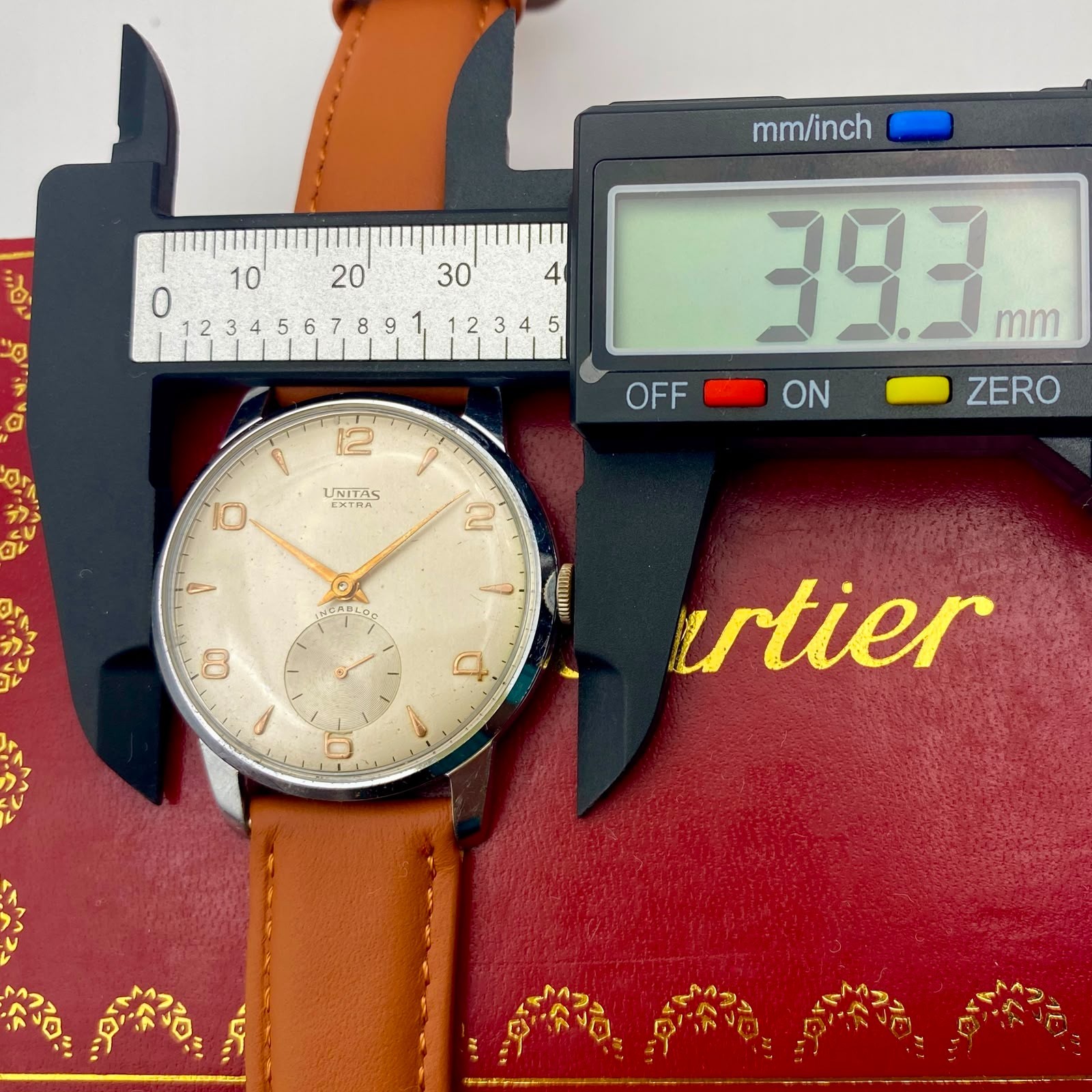 Vintage Unitas Extra XL Jumbo Manual Wind Men Watch Swiss Mechanical Rare 1960s