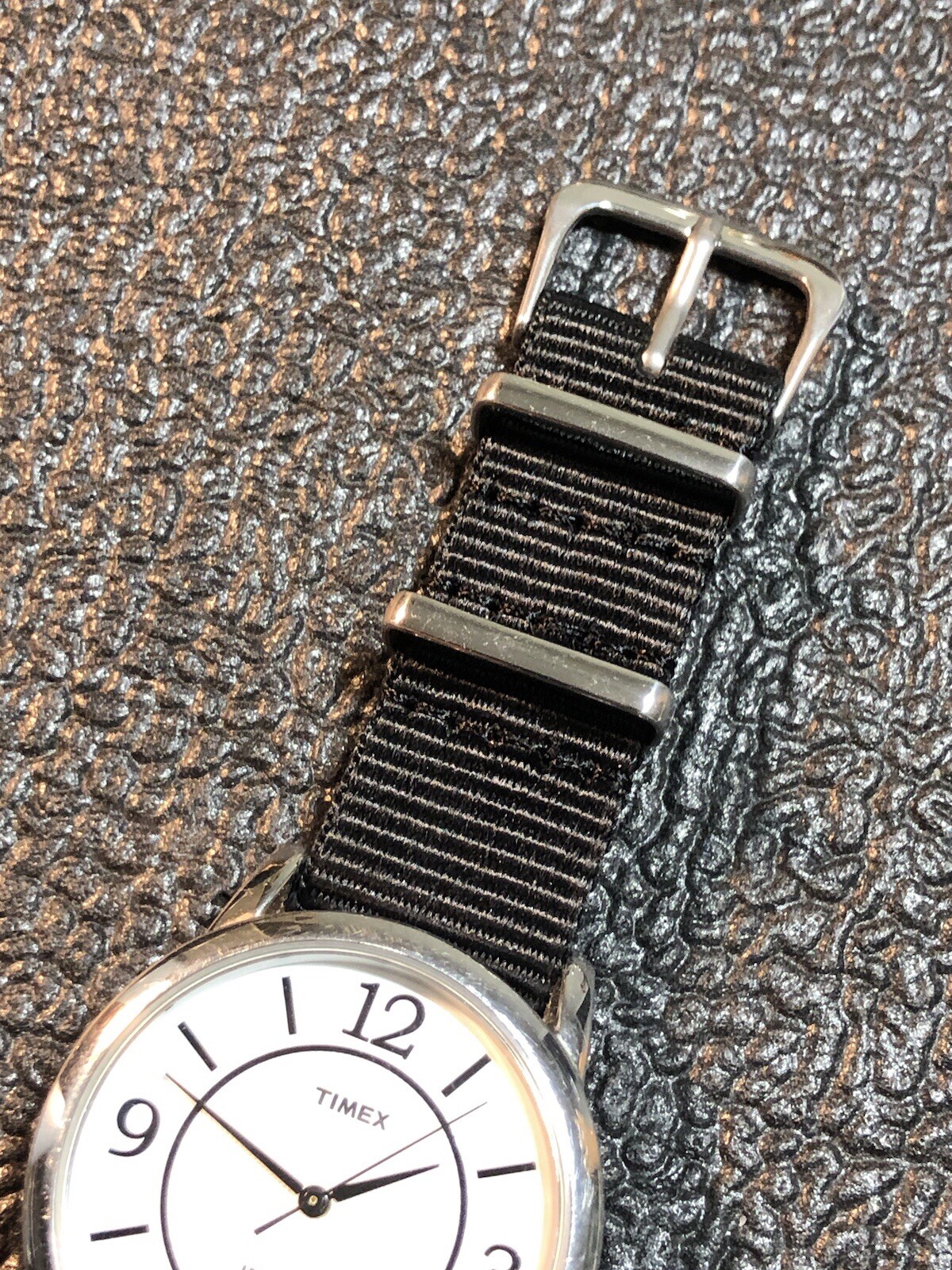 Timex Indiglo WR30M 35mm Silver Tone Watch New Battery & One Piece Strap