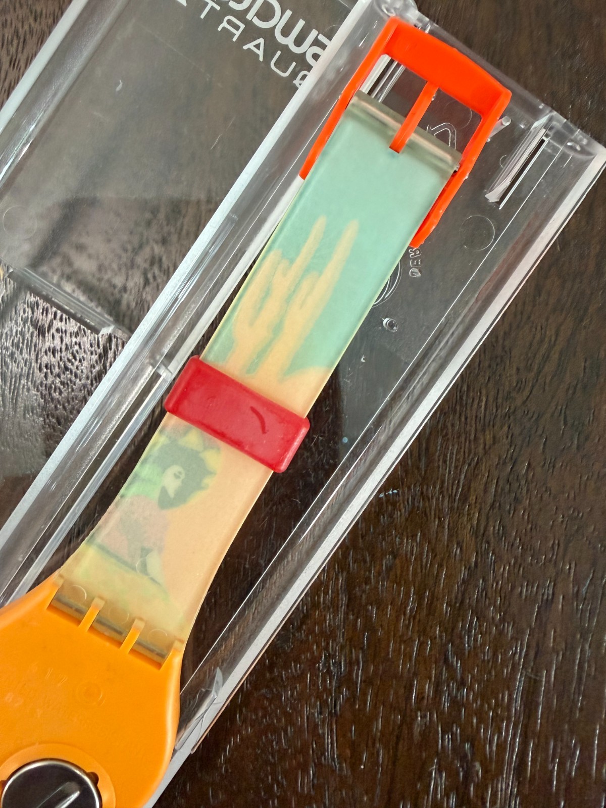 1993 Swatch Tequila GO102 Gent Sunset Cactus Pop Art NOS Original Box Running
