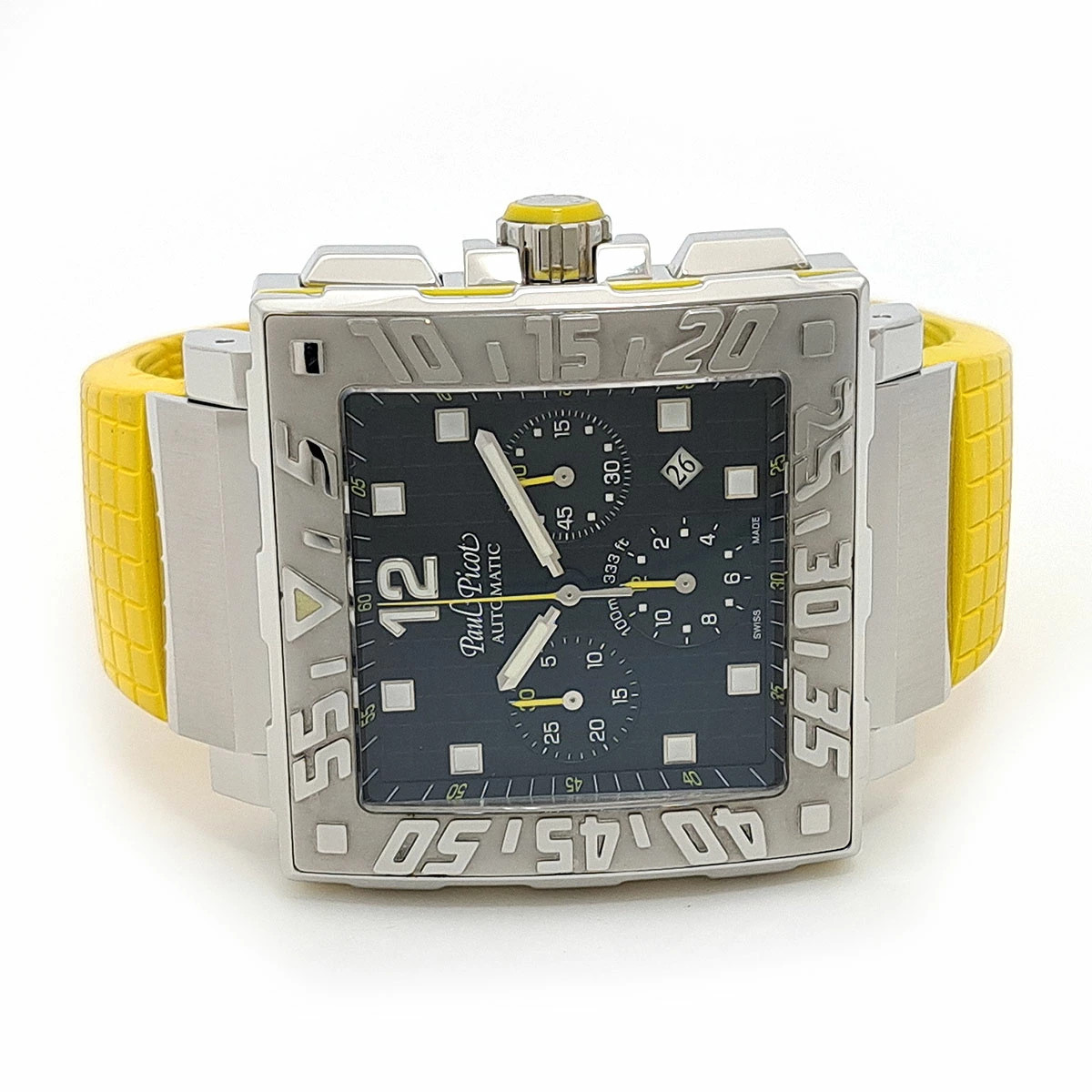 Paul Picot Plunger Type C 0830SG Stainless Steel 43mm Black Dial Men’s #TSW467