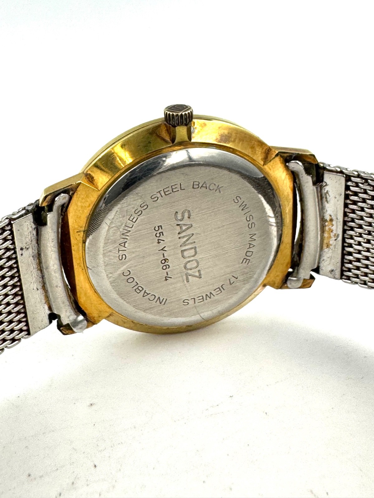 vintage sandoz 32mm Men Manual Watch Working 554Y-66-4 f2186