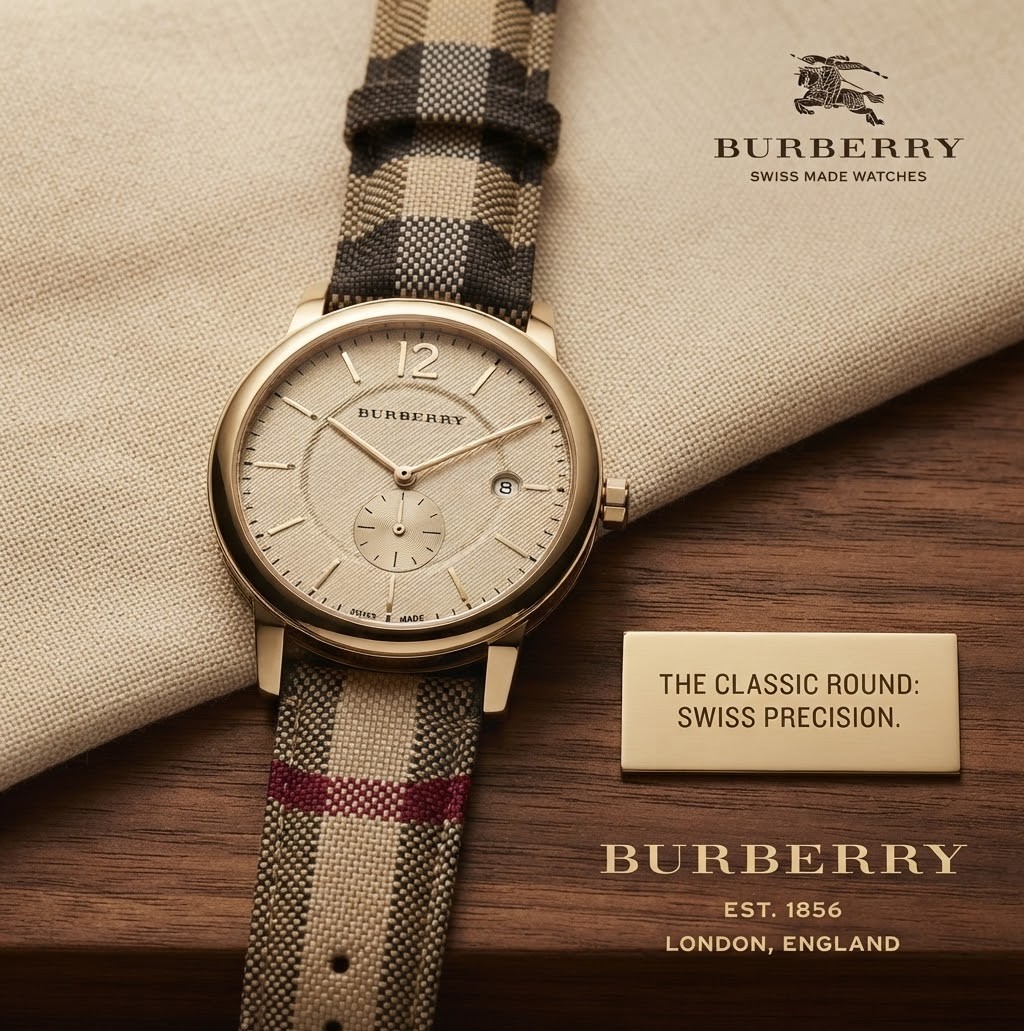 Burberry BU10001 40mm Swiss Fabric Ladies Wristwatch