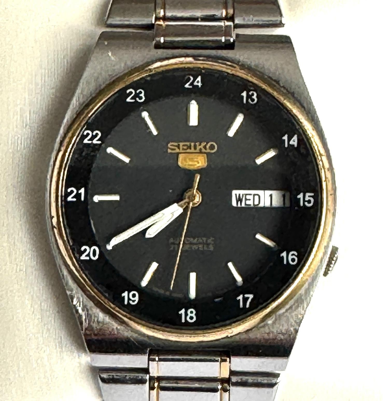 Seiko 5 Automatic Vintage Men’s Watch 21J 7S26 Movement Day/Date