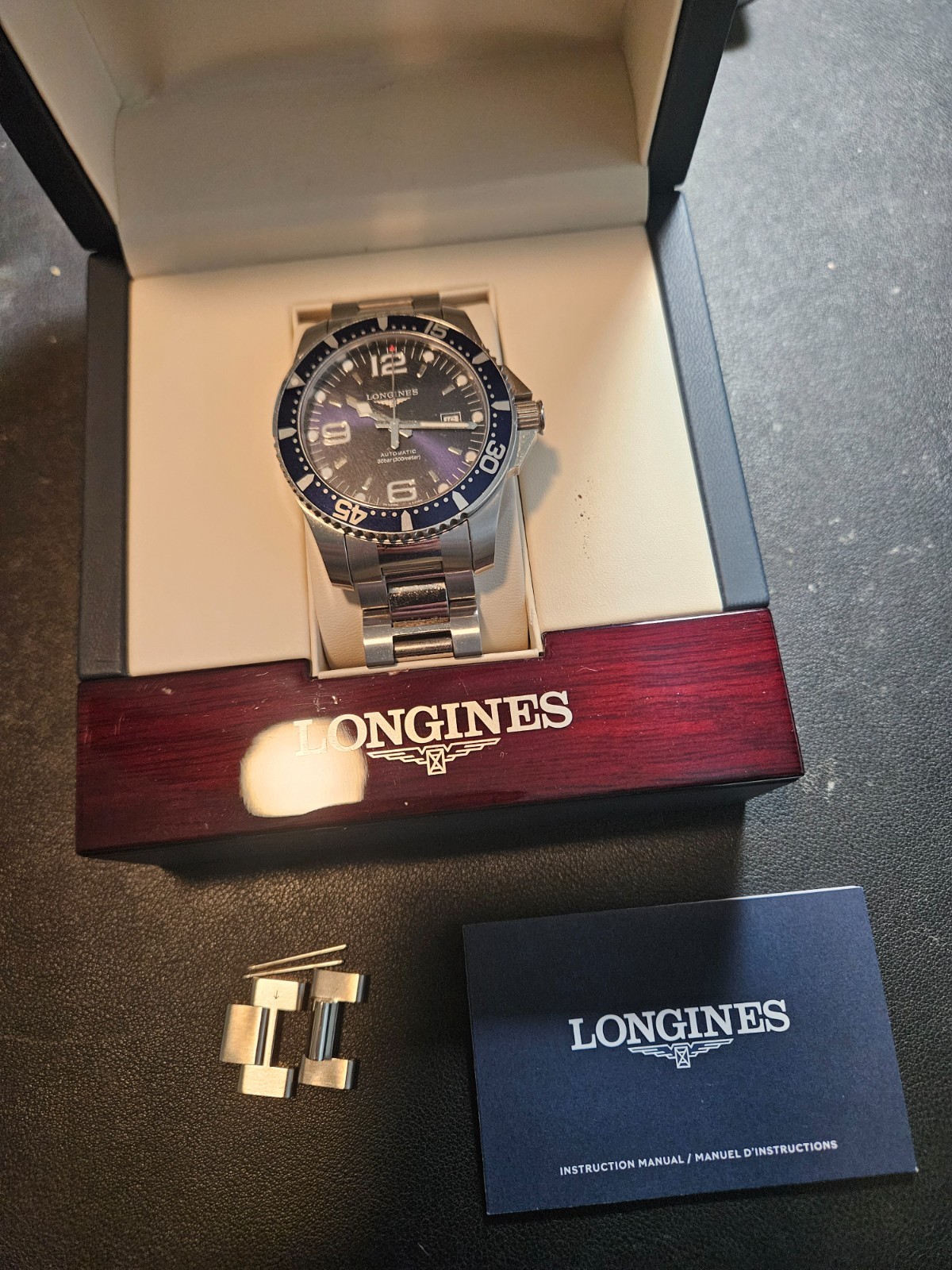 44mm Longines HydroConquest Automatic Blue Dial Men’s Watch L3.841.4.96.6