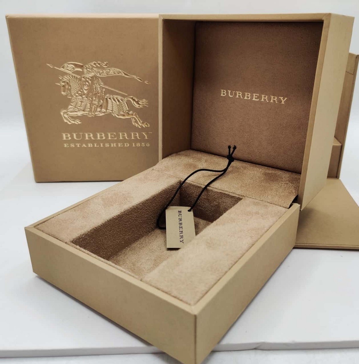 BURBERRY MENS WATCH NOVA CHECK FABRIC STRAP AND SILVER DIAL BU9357 GENUINE