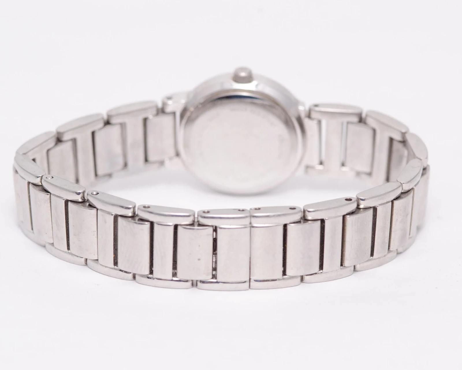Ladies Bulova 96R08 Silver Dial Diamond Accent Bezel Quartz Watch