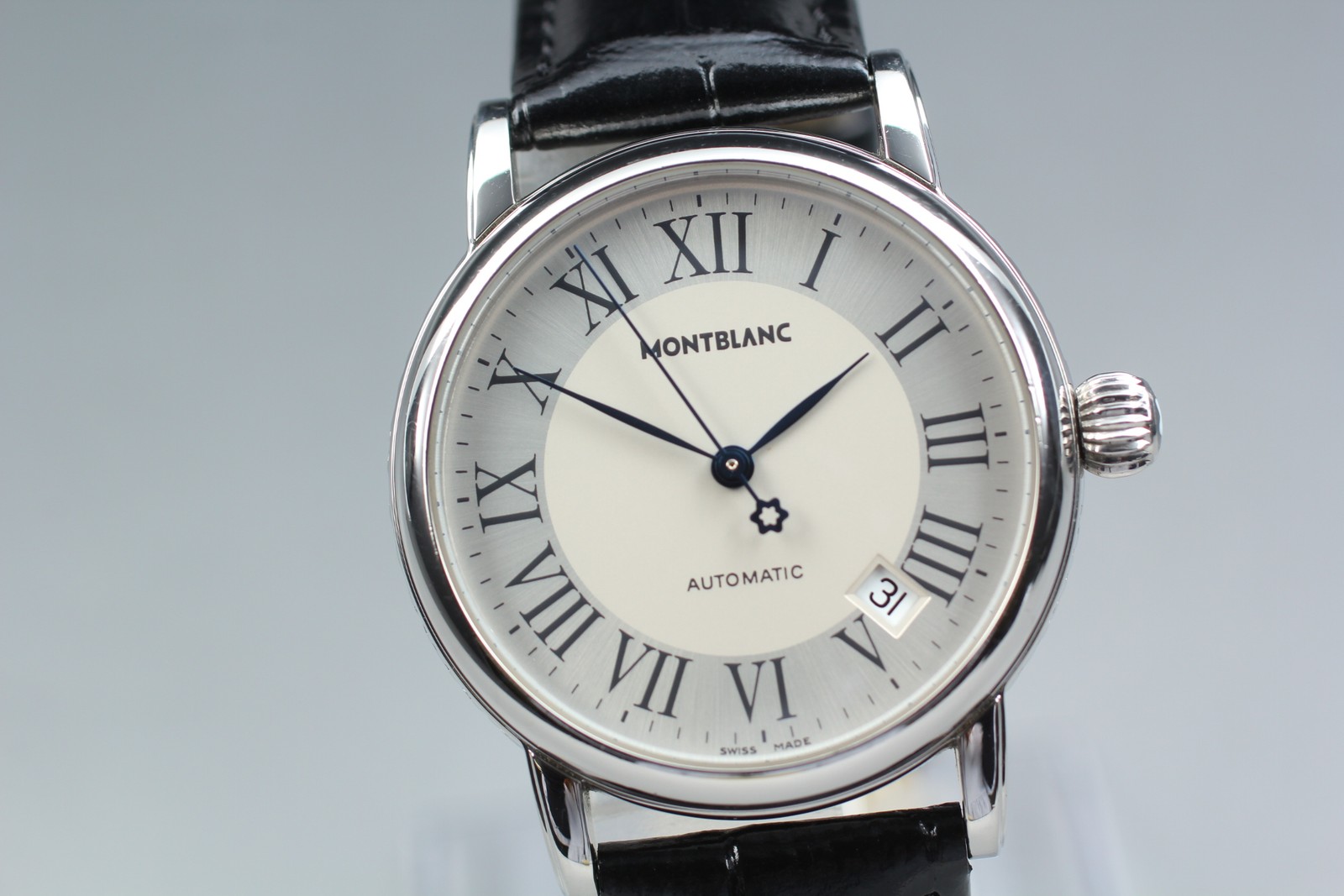 [N MINT] MONTBLANC MEISTERSTUCK 7042 Automatic Date 21J Roman Men’s Swiss Watch