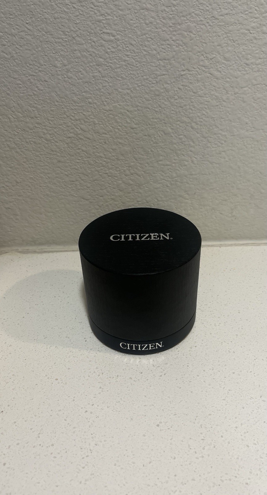 Citizen Eco-Drive Men’s Black Dial Brown Leather Strap Quartz Watch w/ Box