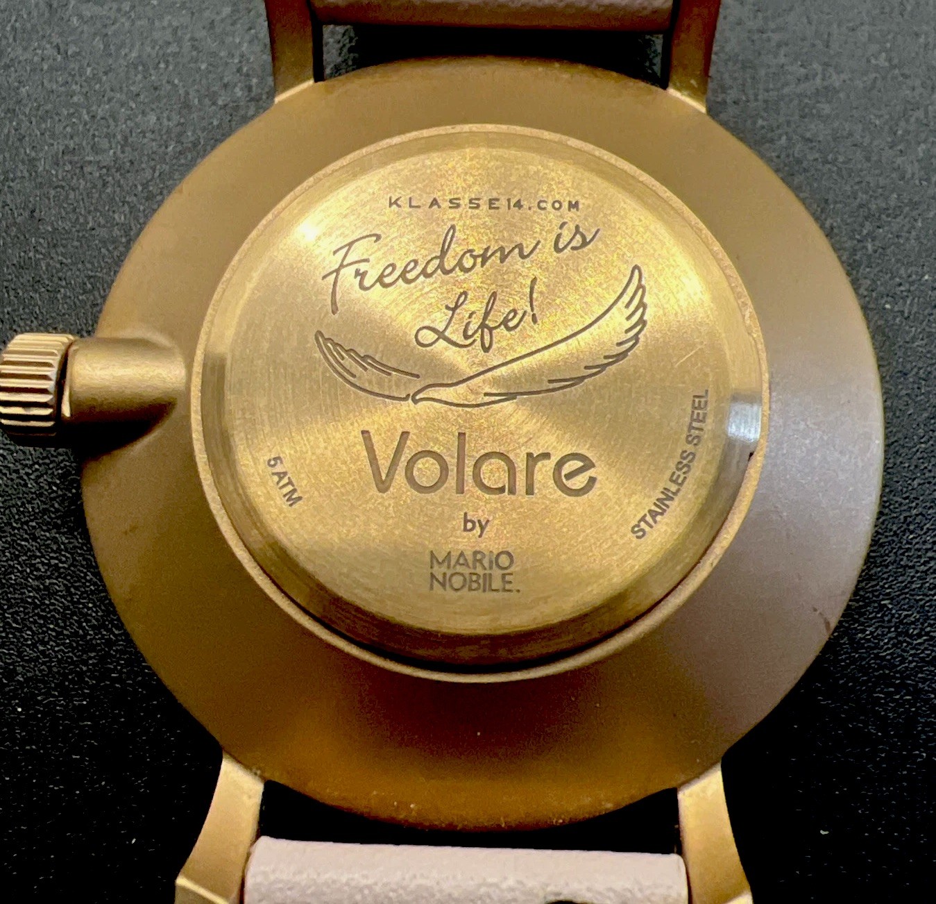 Unique Klasse 14 Volare, 6.9”Leather Band, WR 50M, 36mm Case, Works Great