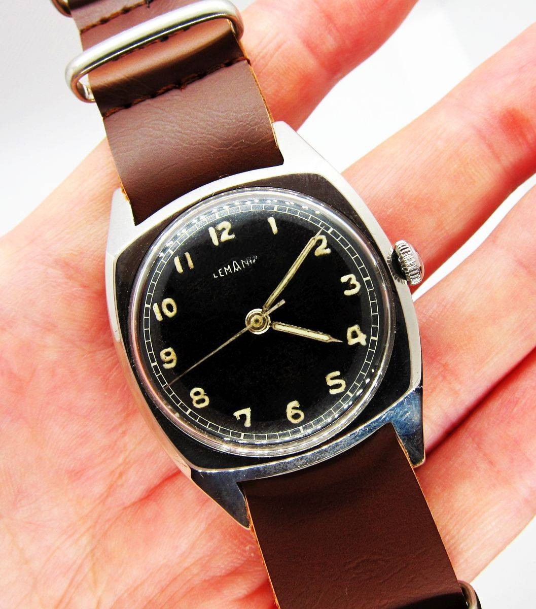 Rare Original LEMANIA 261 “MAJETEK” 17 Jewels Czech Pilot Watch – Working