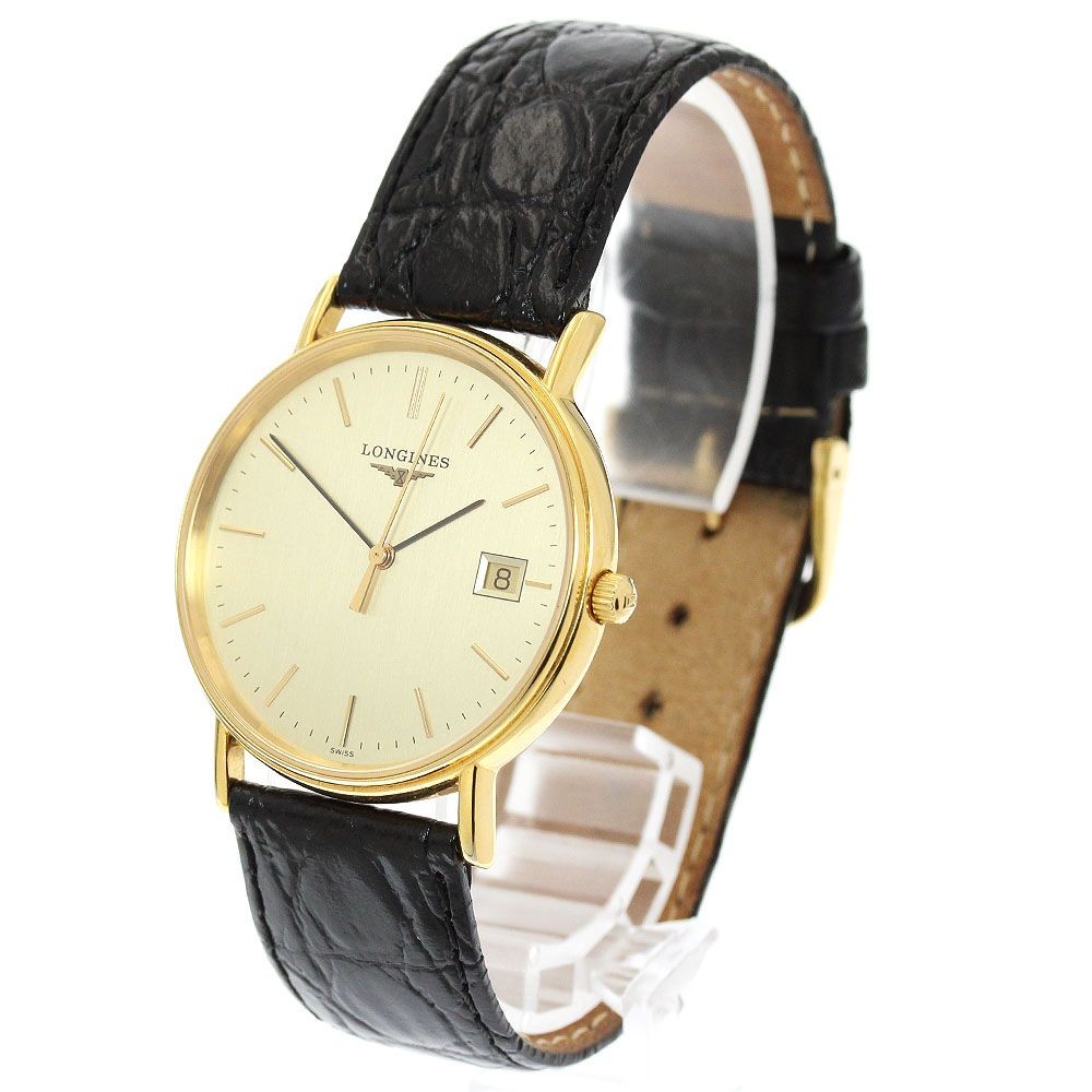 Longines Presence L4.720.2 Date Quartz Unisex Watch Wrist 19cm/7.5in