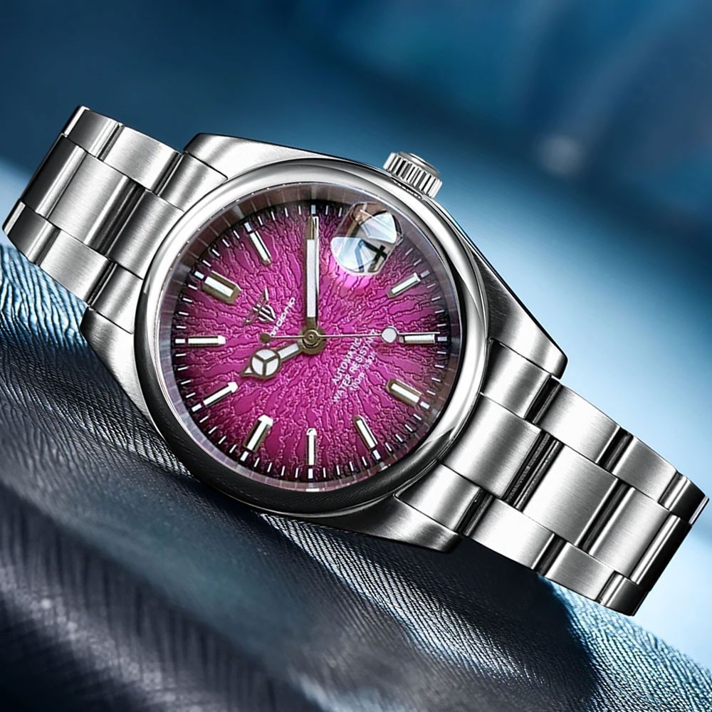36mm/39mm Tandorio Lumen Round Bezel Sapphire Glass 20ATM NH35A Men Auto Watch