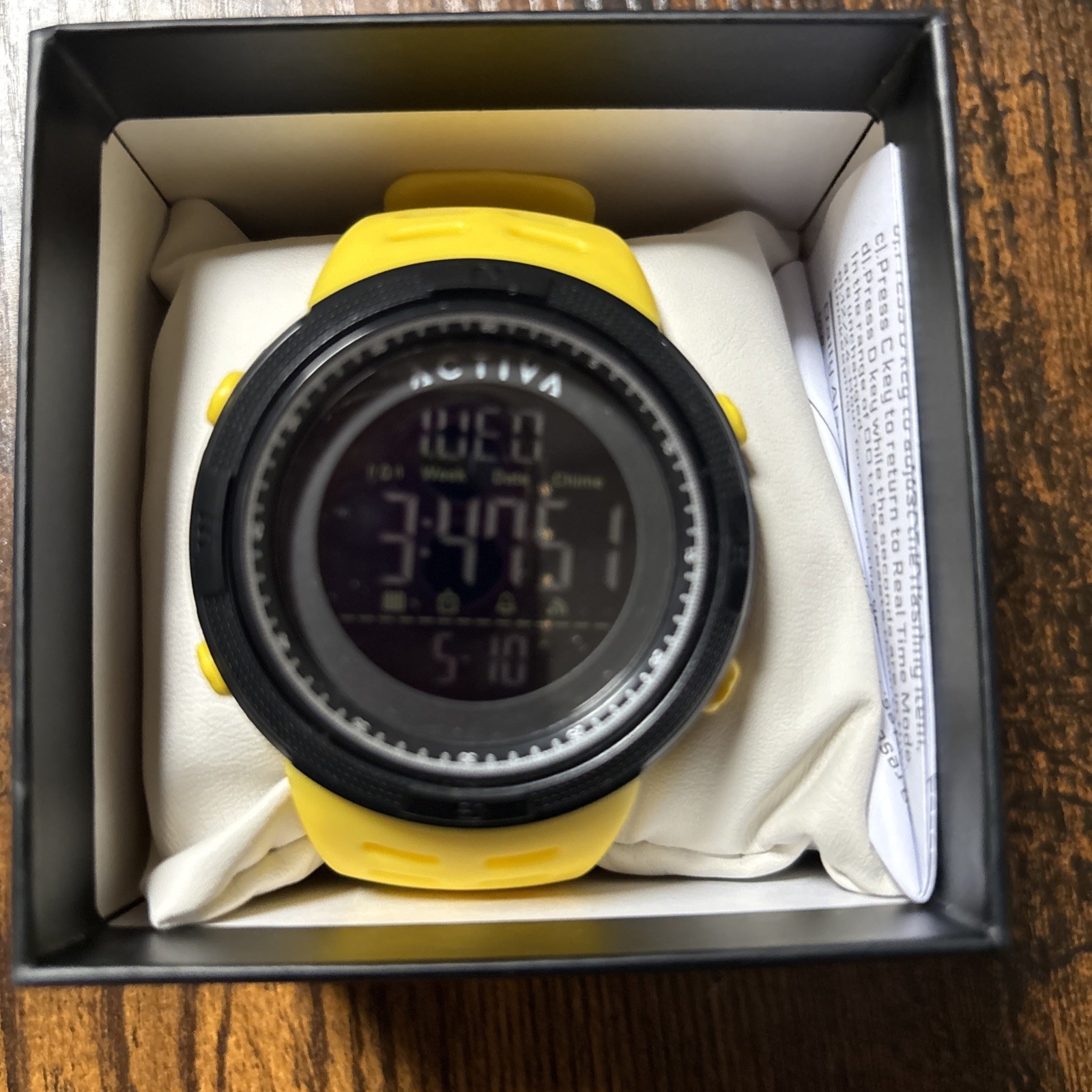 Activa X Invicta ACW1915-001 Digital Men’s Watch 50mm Yellow Black New