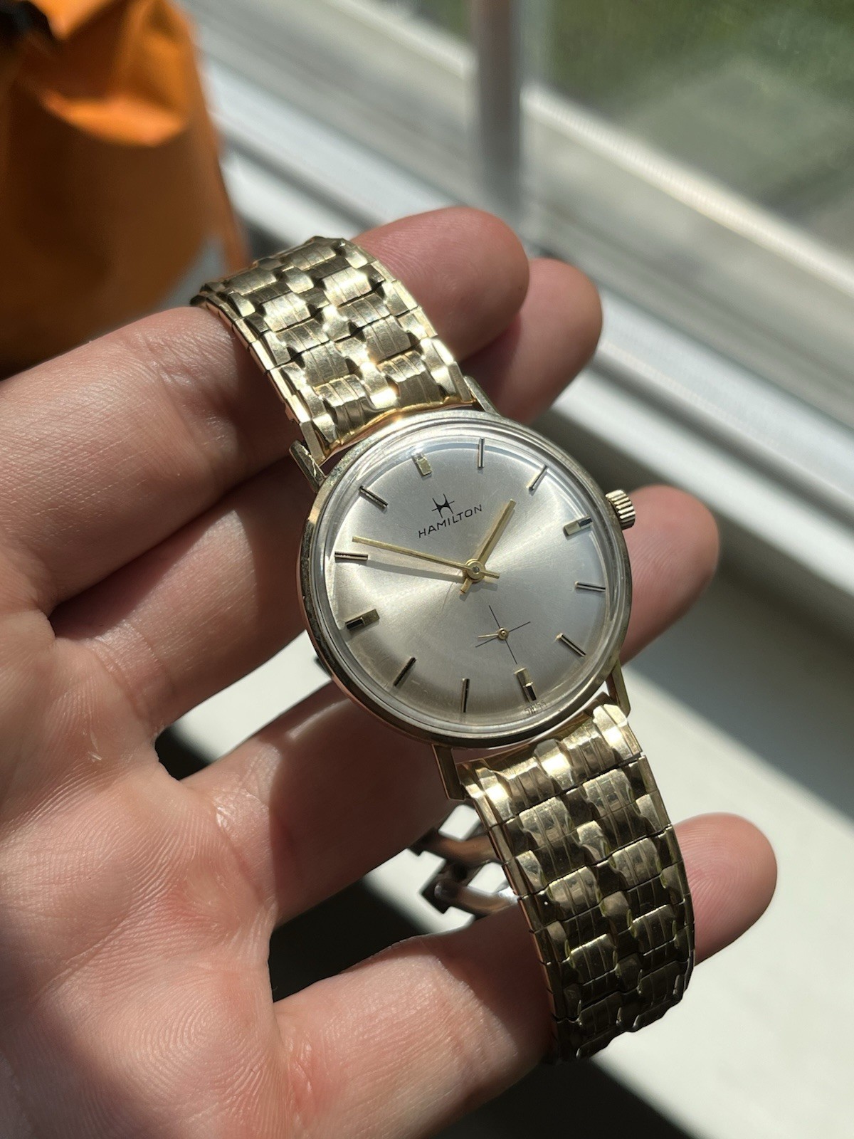 Hamilton Thinline, sunburst dial, manual wind cal 639, with spare movement 10KGF