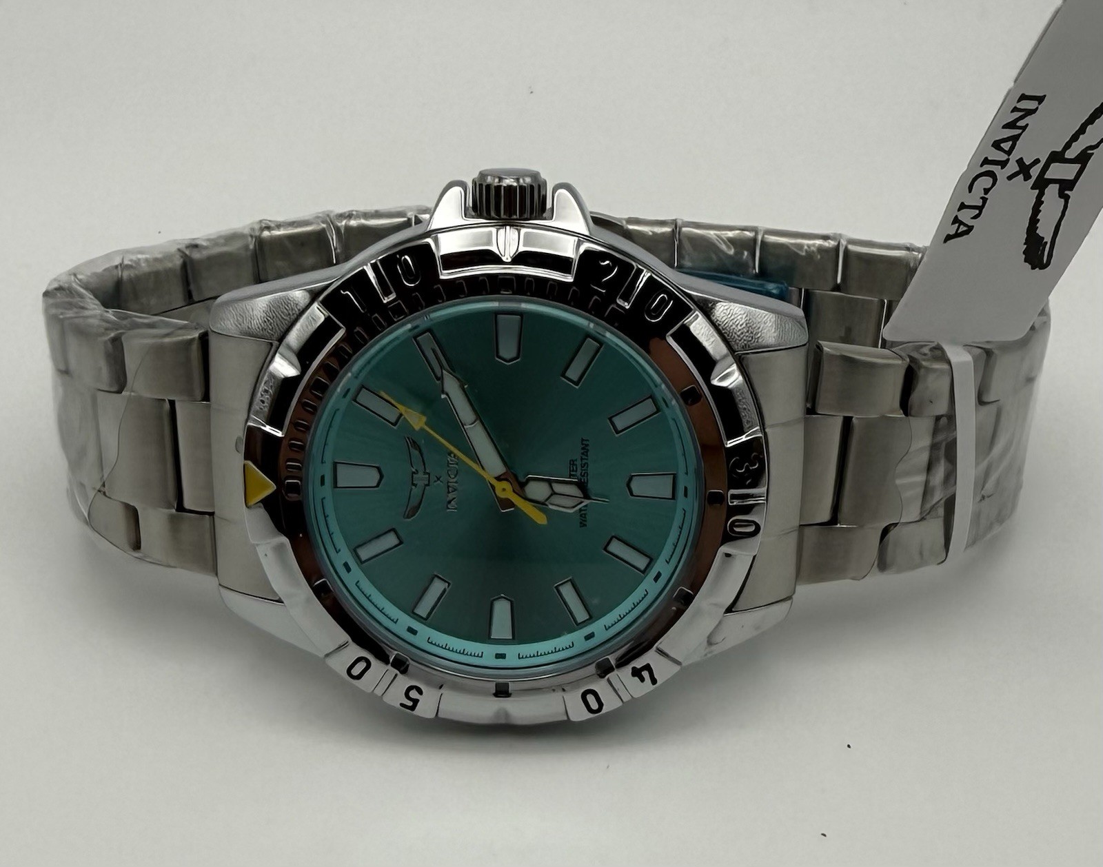 New Invicta Specialty 70051 Men 42mm Silver Stainless Light Blue Dial Watch Box